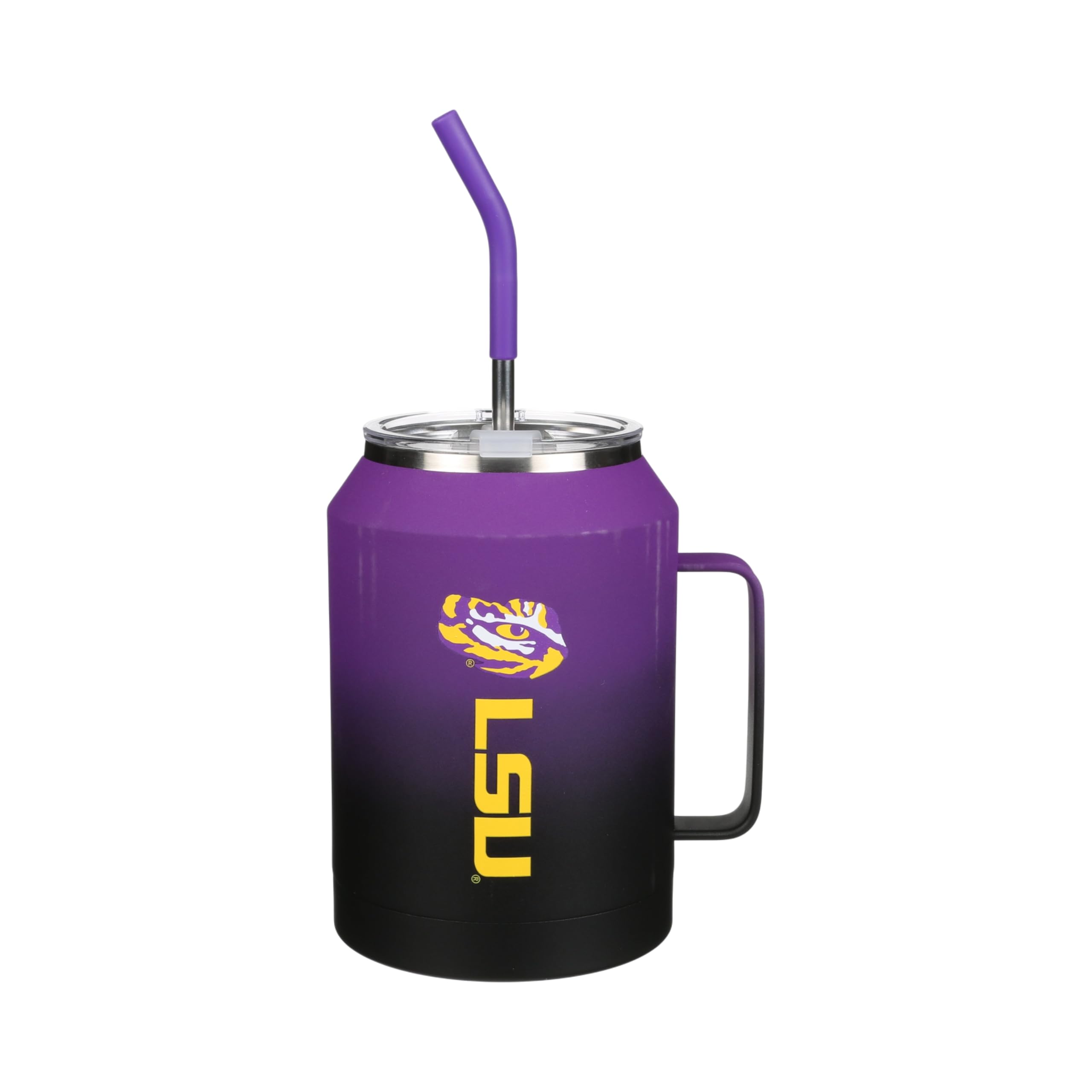 The Memory Company Officially Licensed 50oz Ombre Water Jug with Handle and Straw, Louisiana State University