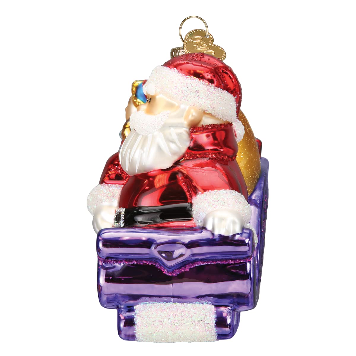 Old World Christmas Santa and Friends (Rudolph The Red-Nosed Reindeer) Glass Blown Ornament for Christmas Tree, Handcrafted Holi