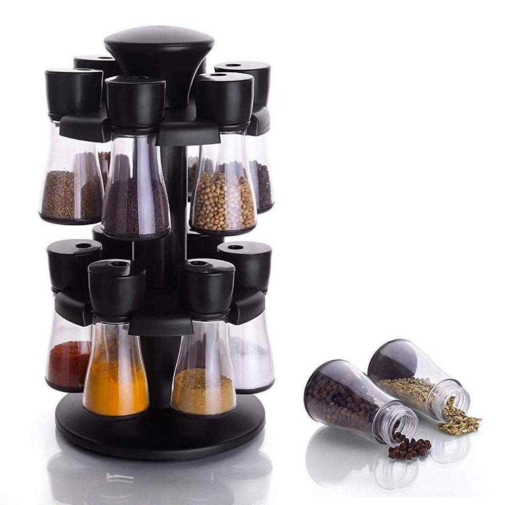 Aditi Fashion Spice Rack/Jar/Container Of 12 Pcs For Storage Of Kitchen Spices And Masala Storage (12 Pc Spice Rack)