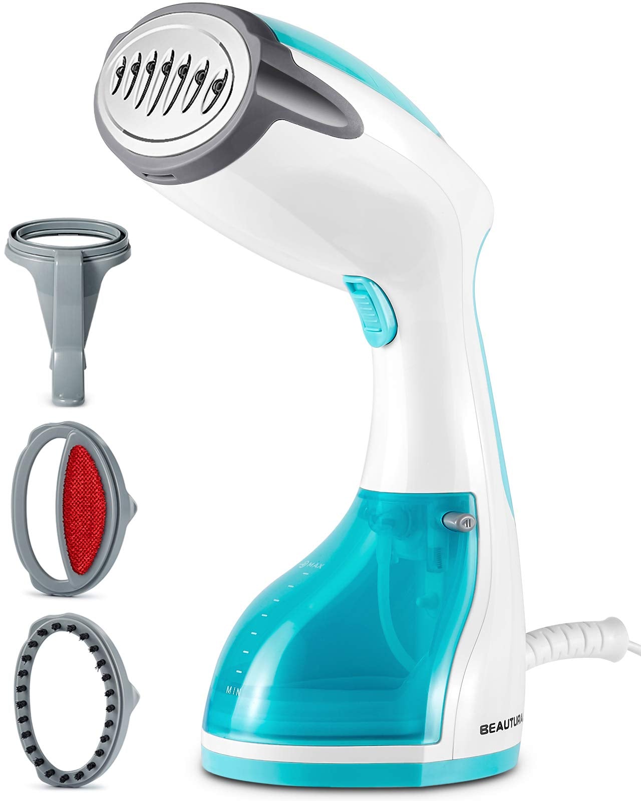 Beautural Steamer For Clothes, Portable Handheld Garment Fabric Wrinkles Remover, 30-Second Fast Heat-Up, Auto-Off, Large Detach