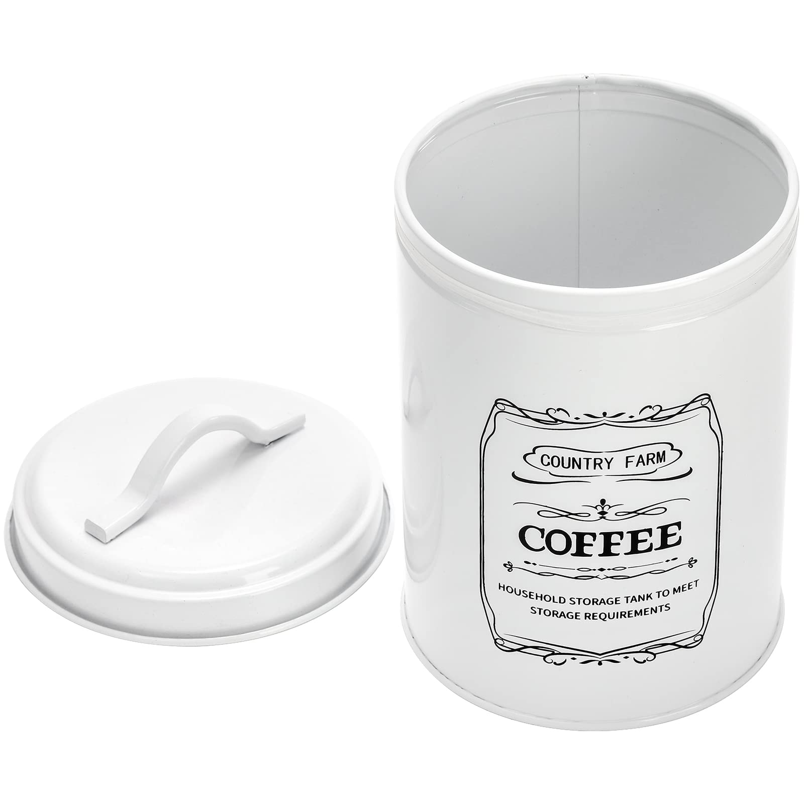 Yarlung Set Of 4 Kitchen Canisters With Airtight Lids, Coffee Tea Sugar Flour Metal Tin Jars Nesting Food Storage Container Set