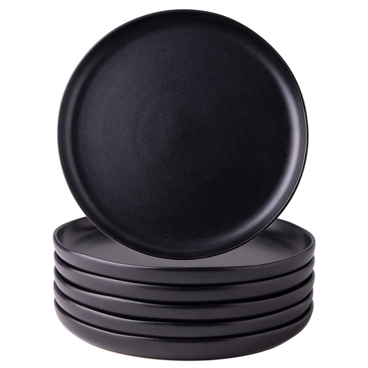 Amorarc Ceramic Dinner Plates Set Of 6, Wavy Rim 10.5 Inch Stoneware Dish Set, Large Dinnerware Plates For Kitchen-Microwave&Dis