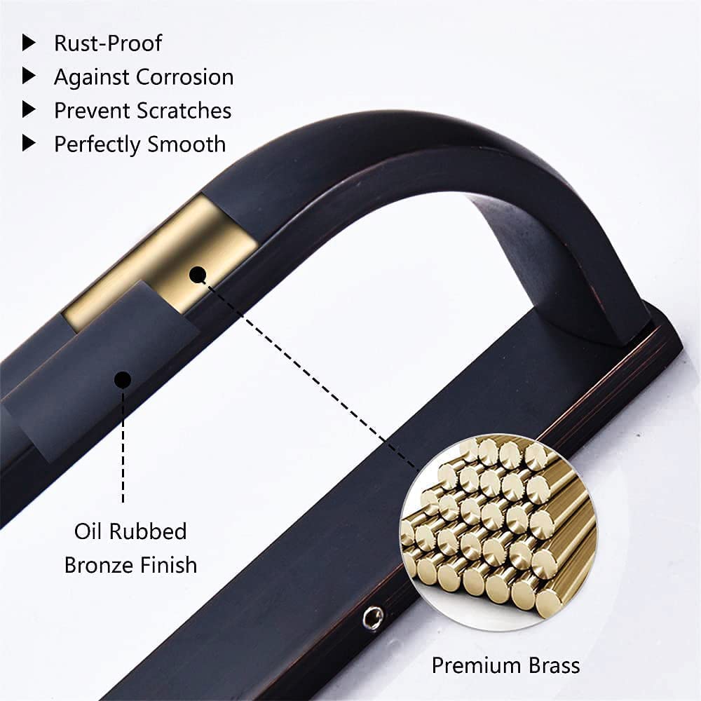 Wincase Bronze Towel Bar, Oil Rubbed Hand Towel Holder 24 Inch, Bathroom Towel Rack Rod Wall Mount Screw In