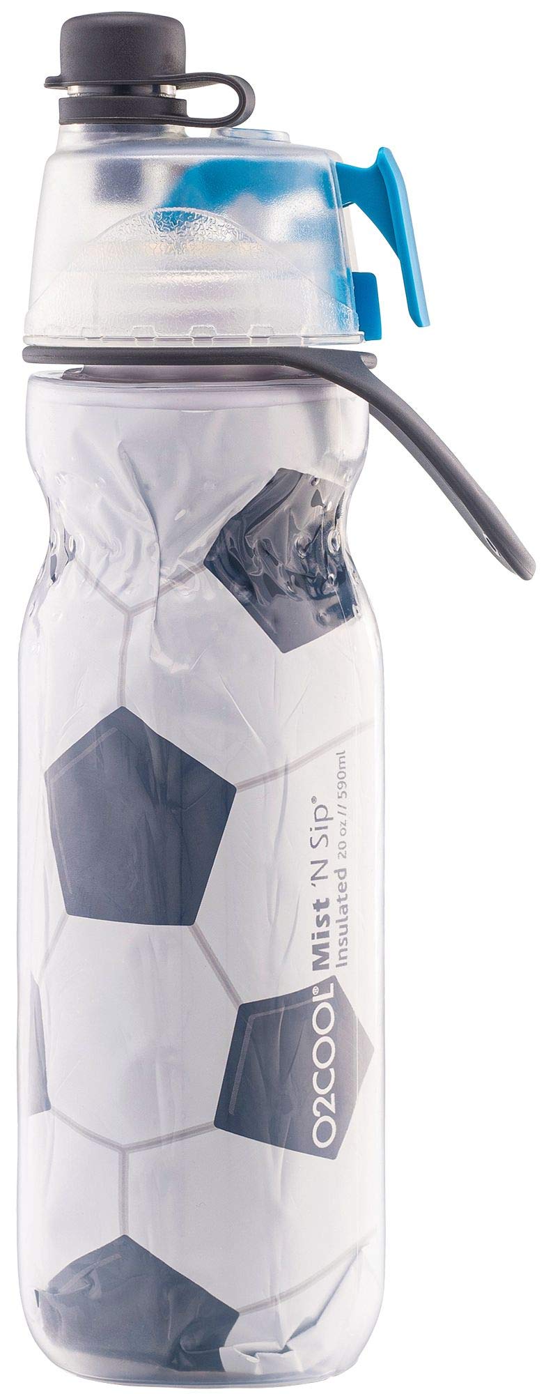 O2COOL Insulated Mist N' Sip Water Bottle - 20 oz  Soccer (HMLDP07)