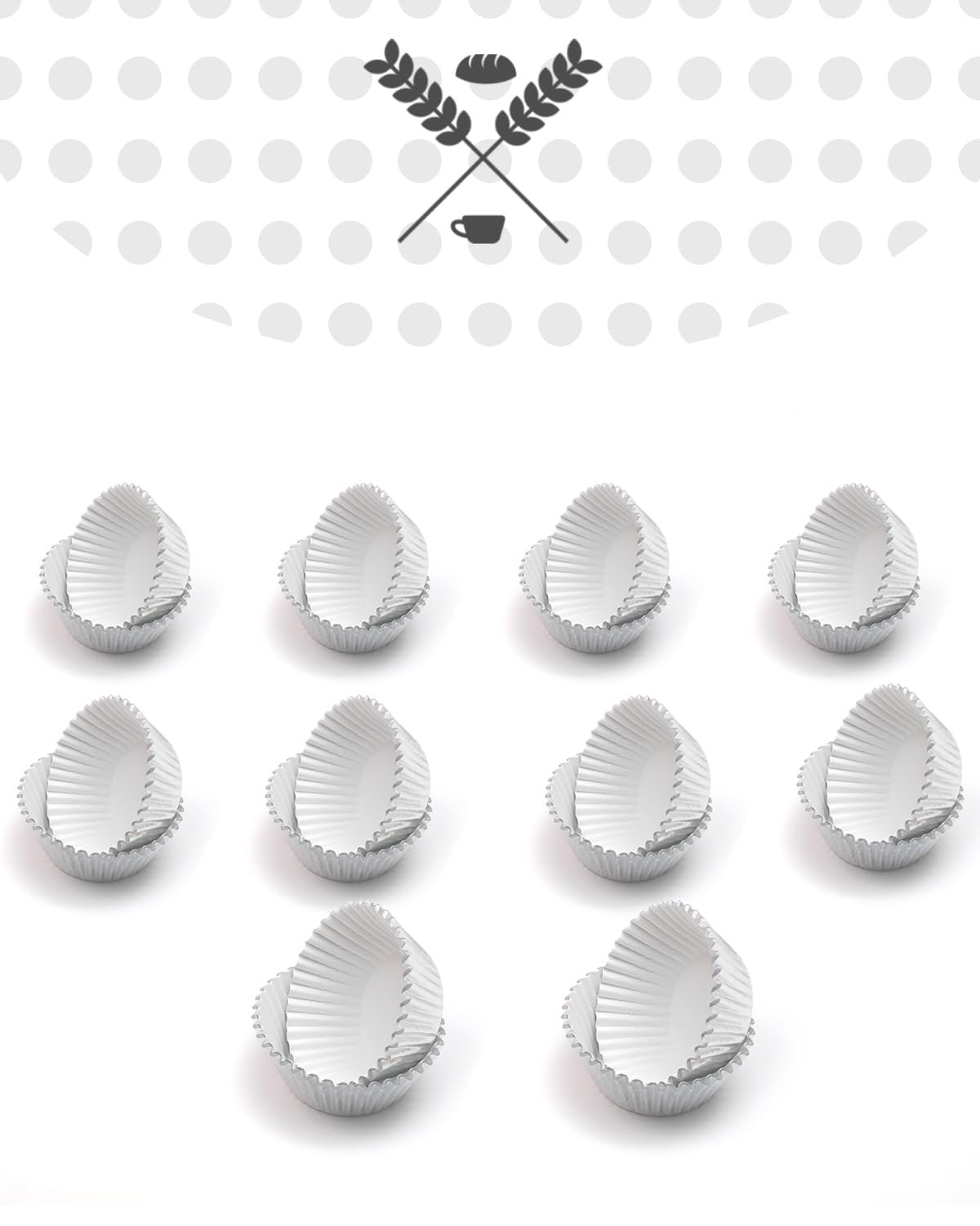 Qiqee Silver Foil Cupcake Liners For Baking 300Pcs Baking Cups Thick & Sturdy, Oil Resistance, Muffin Liners Paper(Standard Size