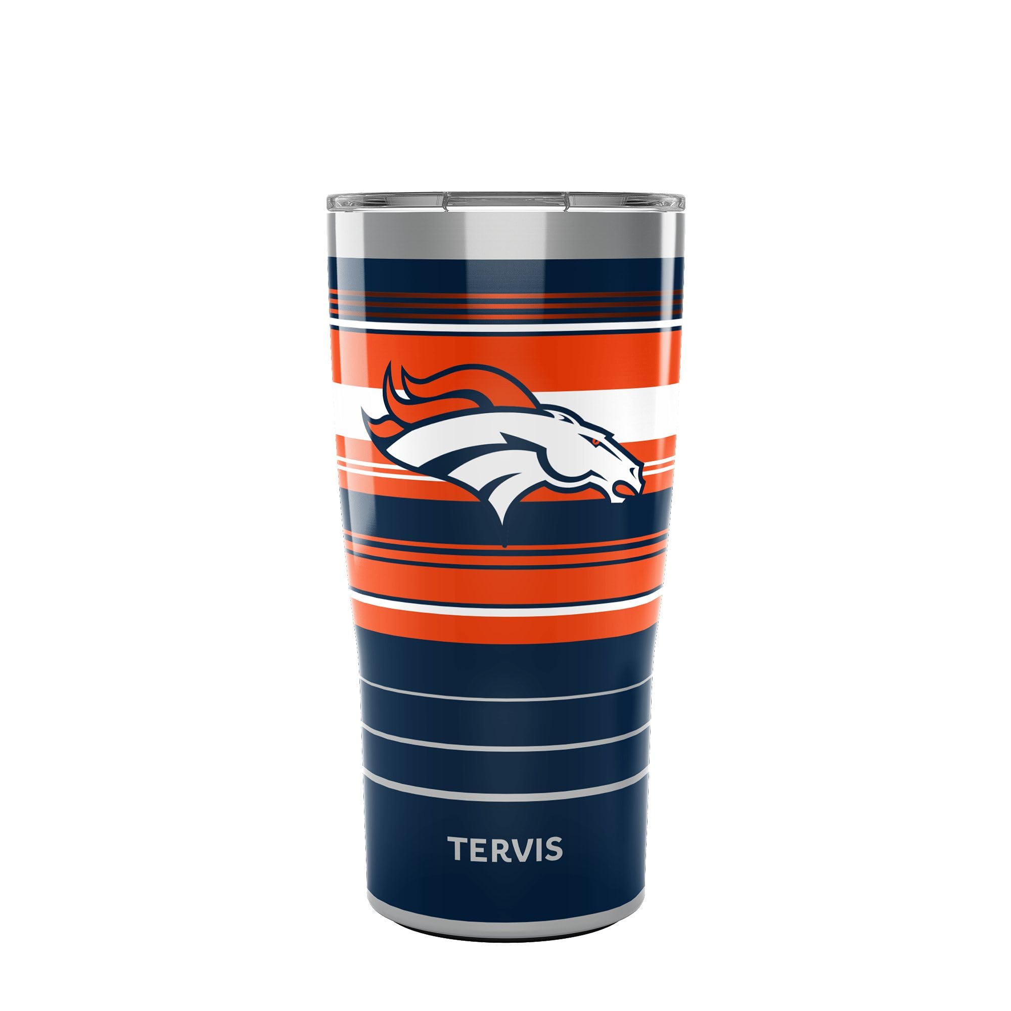 Tervis Traveler NFL Denver Broncos - Hype Stripes Triple Insulated Insulated Tumbler Travel Cup Keeps Drinks Cold & Hot, 20oz, S