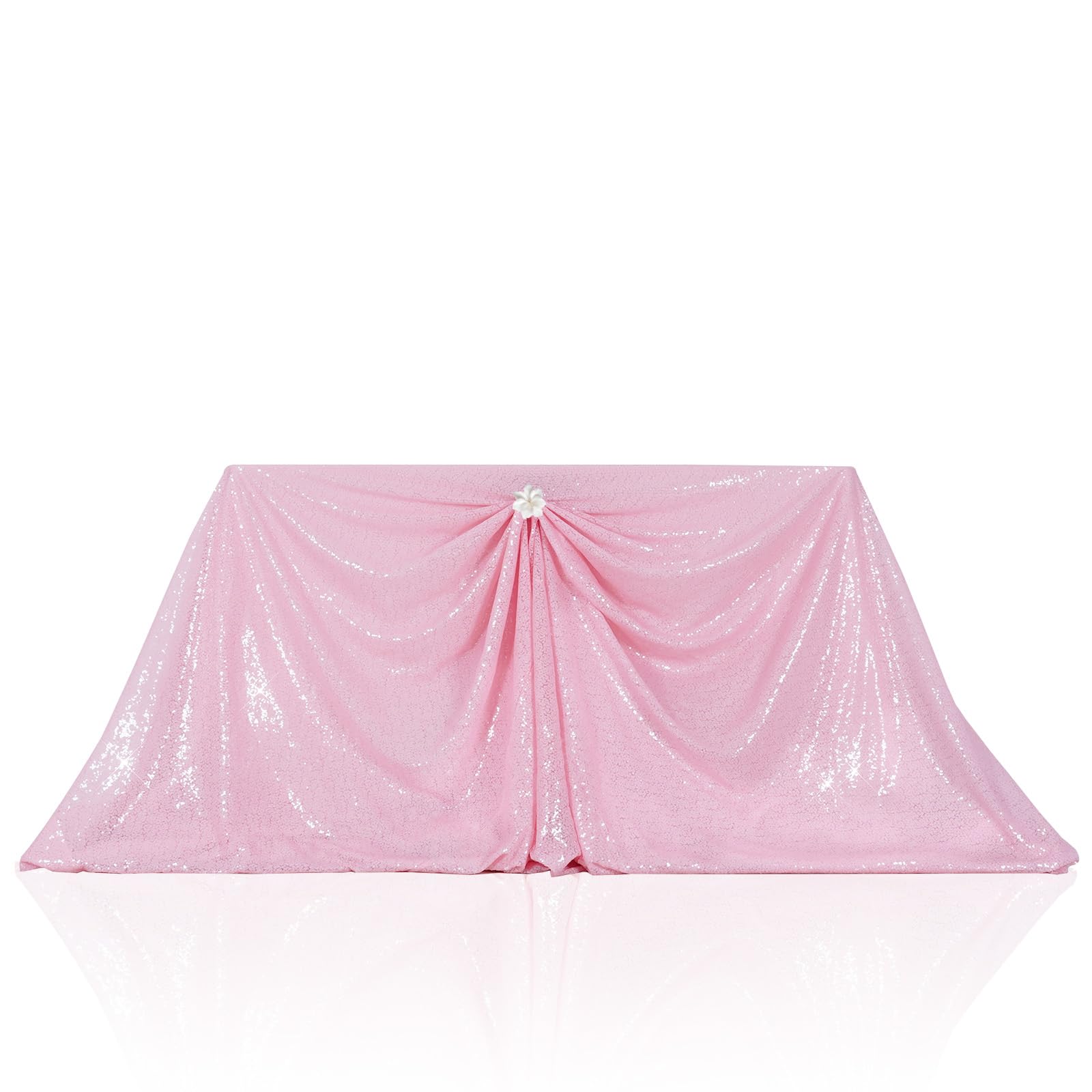 PartyDelight Pink Sequin Tablecloth Sparkly Table Cloth Rectangular 60x102