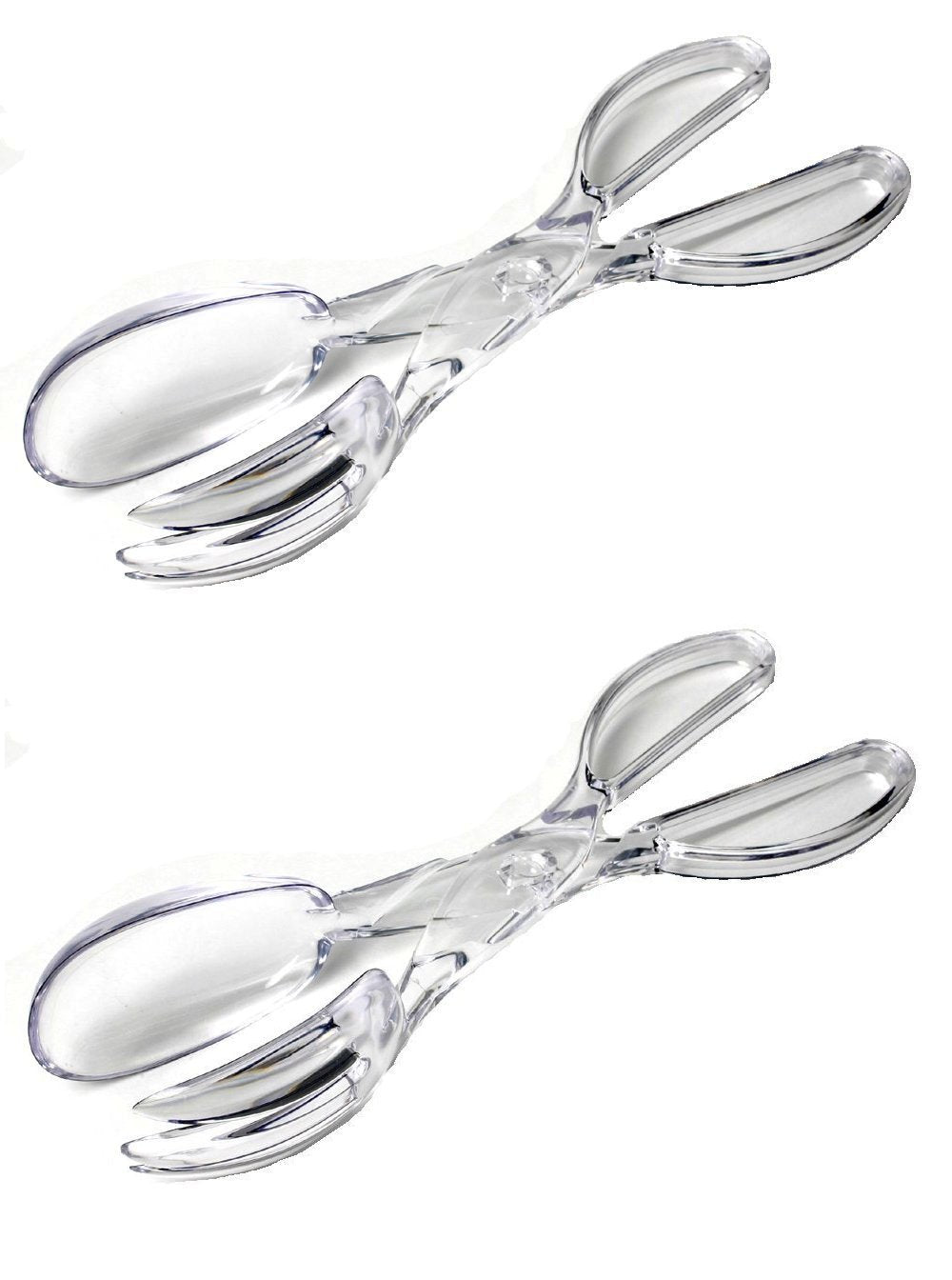 Chef Craft 20353-2Pk Premium Salad Tongs 11 1/4 (Value 2-Pack), White