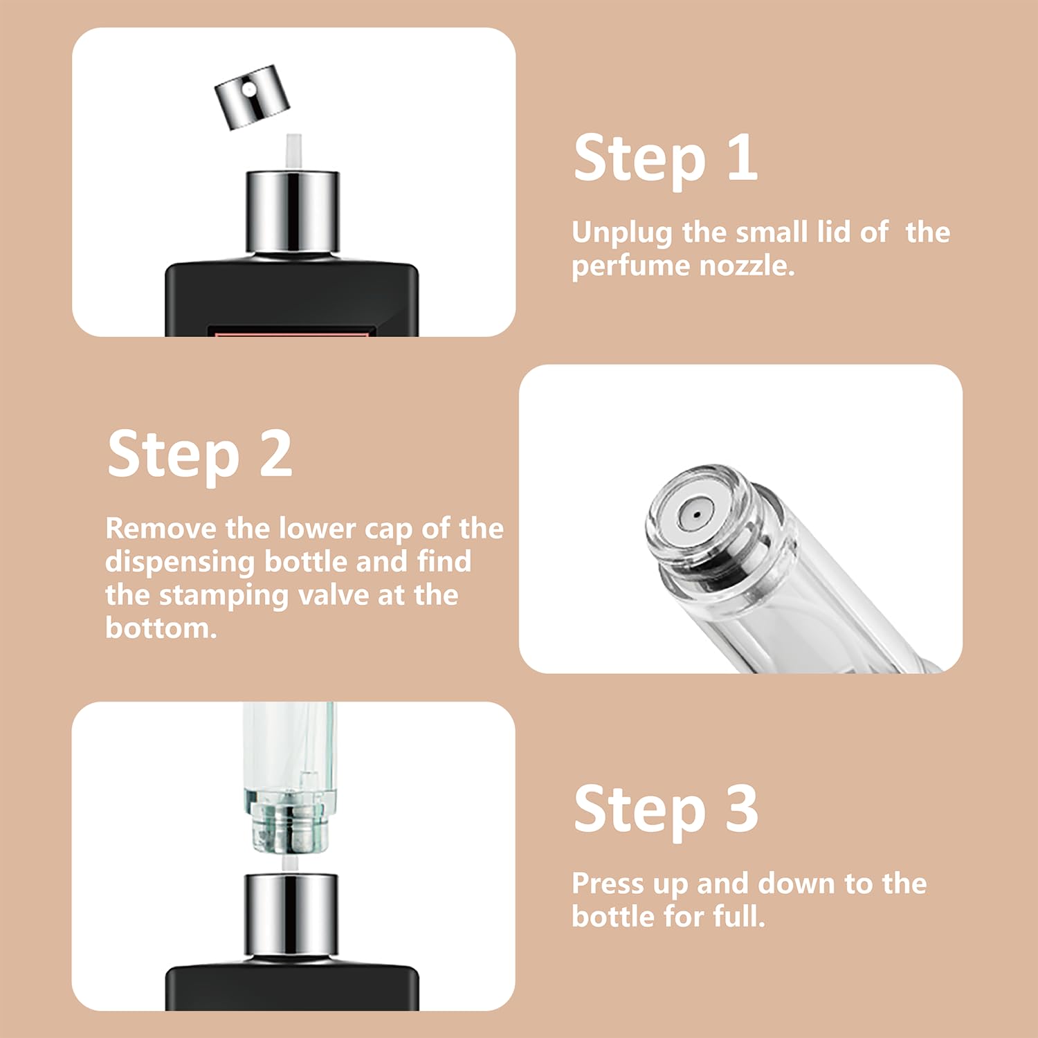 3Zorqinron Portable Mini Refillable Atomizer, Cowhide Material, Travel Perfume Bottle Refillable-Your Travel And Business Necess