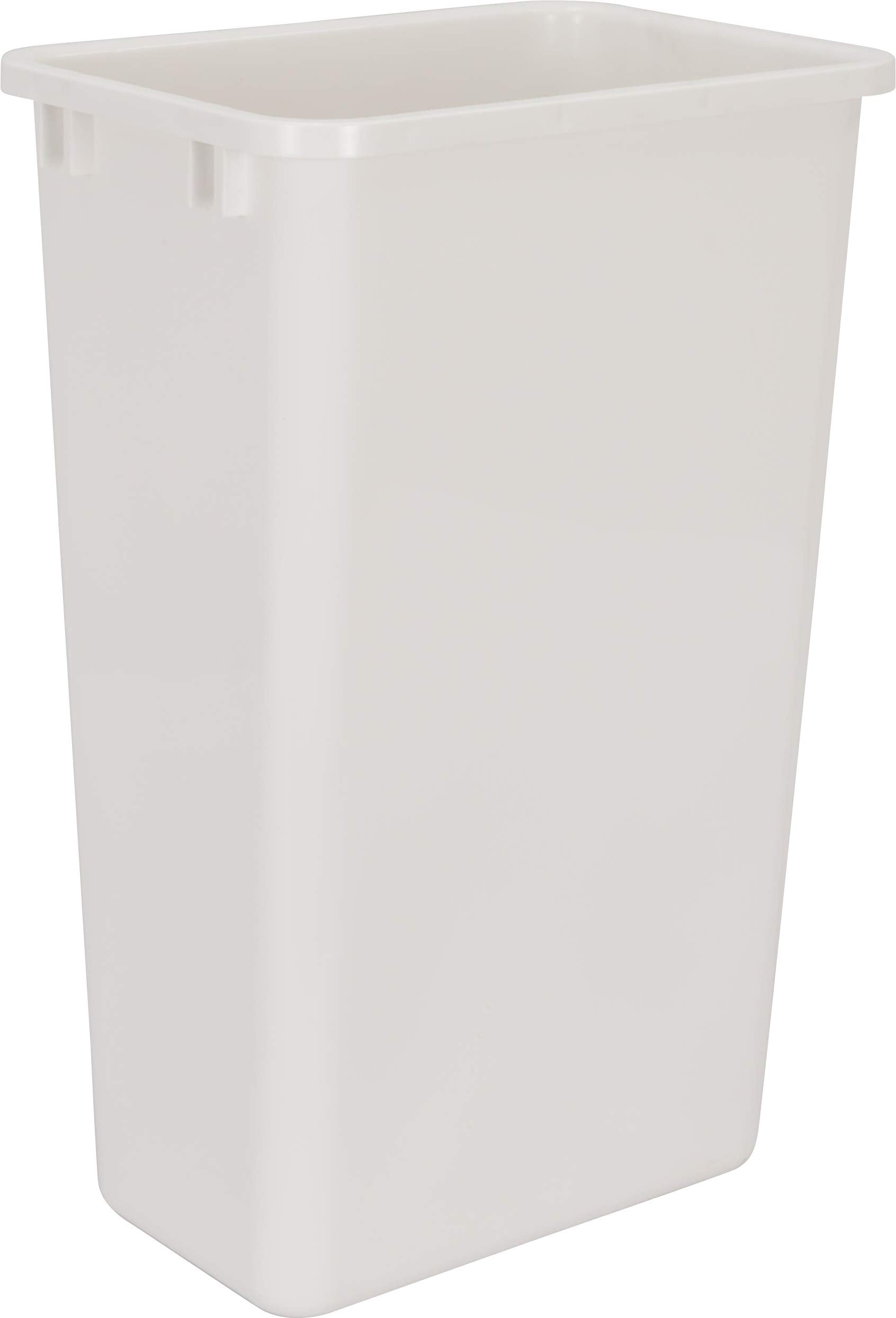 Hardware Resources Can-50W Plastic Waste Container, White