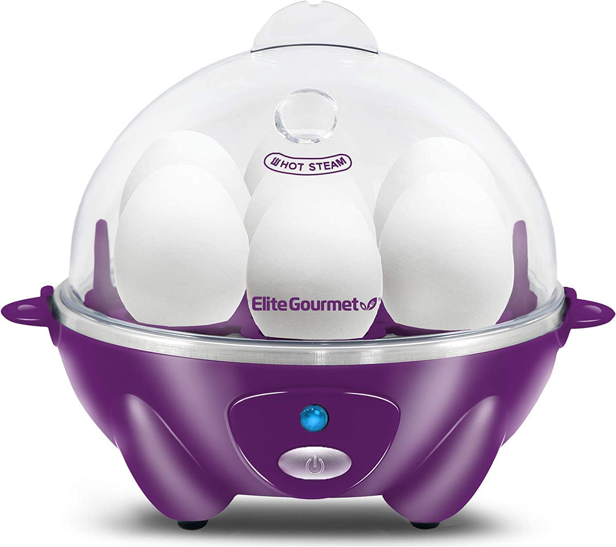 Elite Gourmet Easy Electric 7 Egg Capacity Cooker, Poacher, Omelet Maker, Scrambled, Soft, Medium, Hard Boiled With Auto Shut-Of
