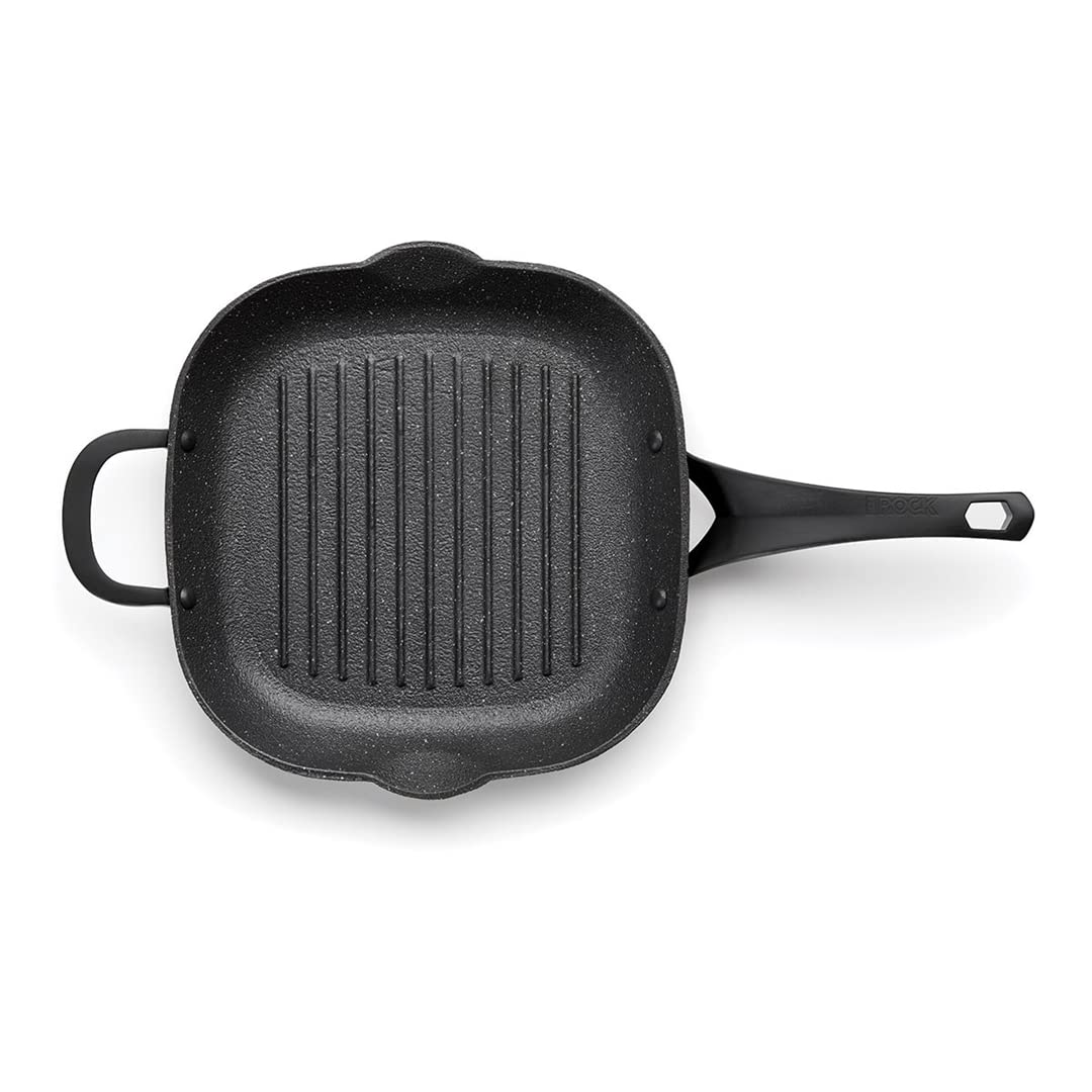 Starfrit The Rock 060903-004-0000 11'' Cast Iron Grill Pan, Black