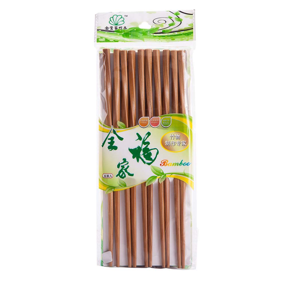THY COLLECTIBLES Bamboo Chopsticks - 10 Durable Twist Pairs, Model CHOP-5-304, Eco-Friendly Material