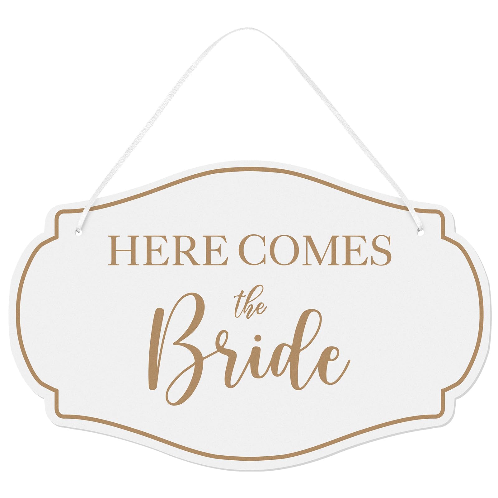 Yousoontic Here Comes the Bride Wedding Signs Rustic Wooden Ring Bearer Signs Wall Hanging Wedding Decor Wedding Accessories Stu