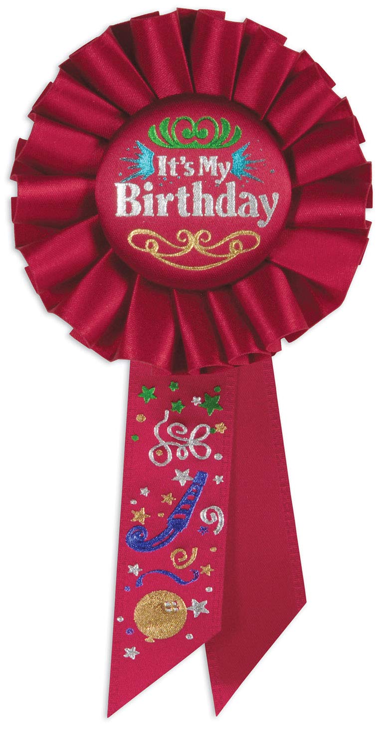 Beistle Its My Birthday Rosette in Red