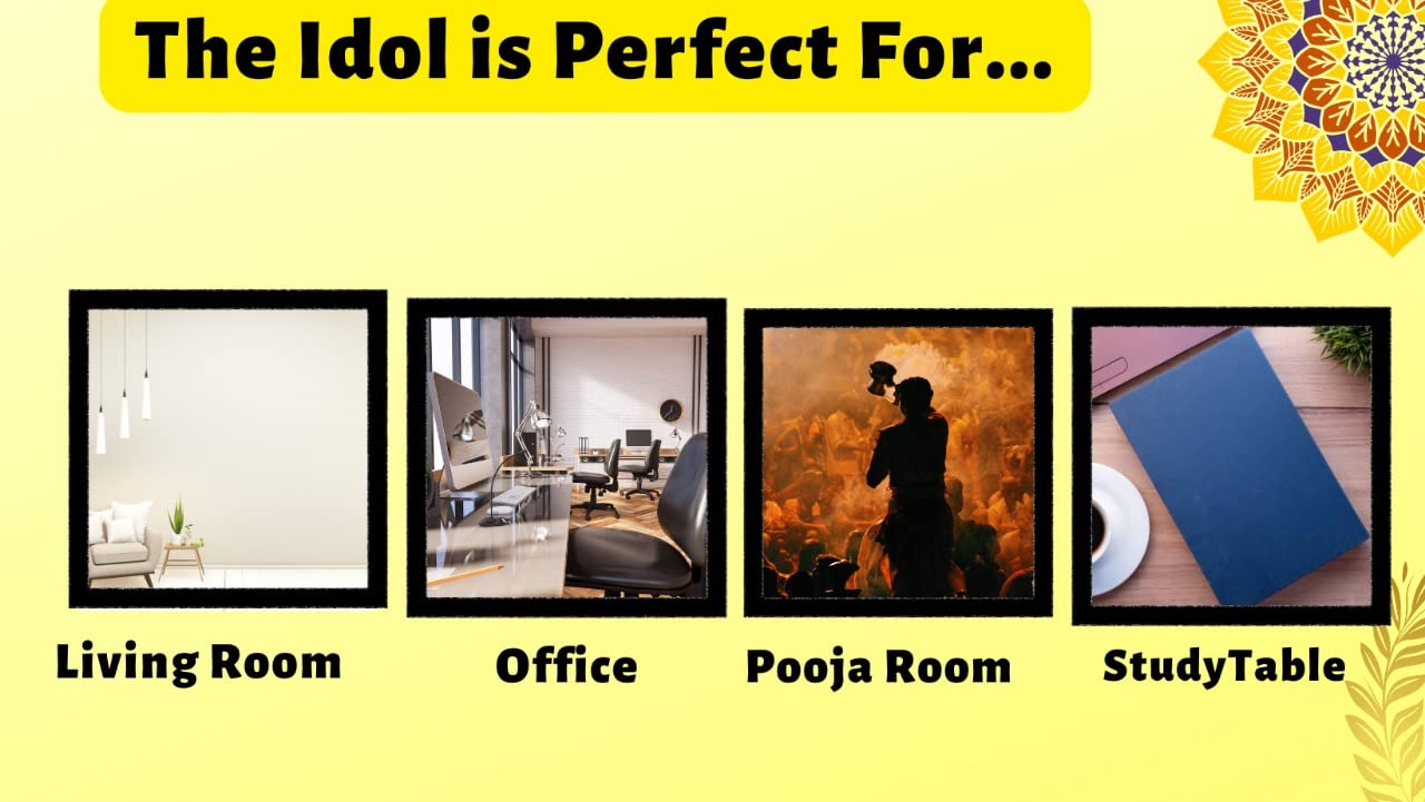 Beckon Venture Handcraft Lucky Ganpati/Ganesha Statue/Ganesh Idol For Home,Ganesh Murti For Home,Gift,Ganesh Statues For Living