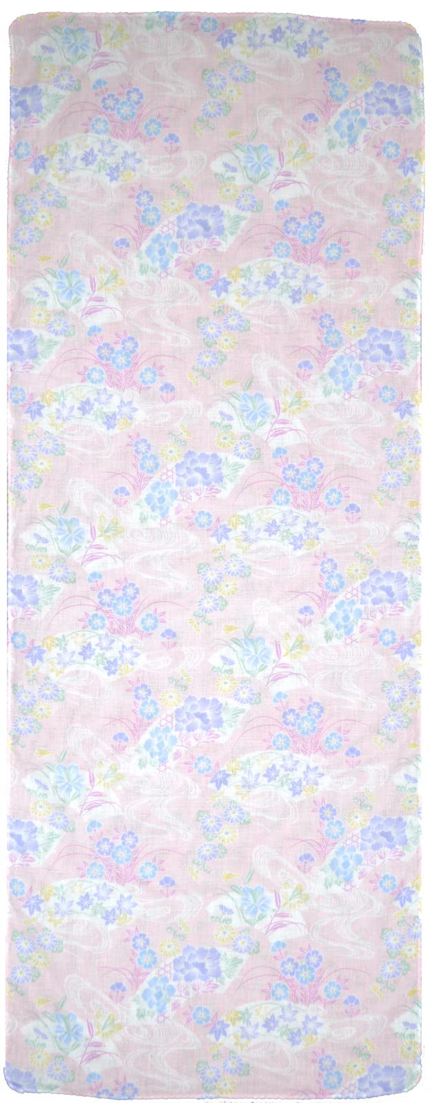 Mikura Double Gauze Tenugui, Japanese Towel, Tsujigahana (Pink)