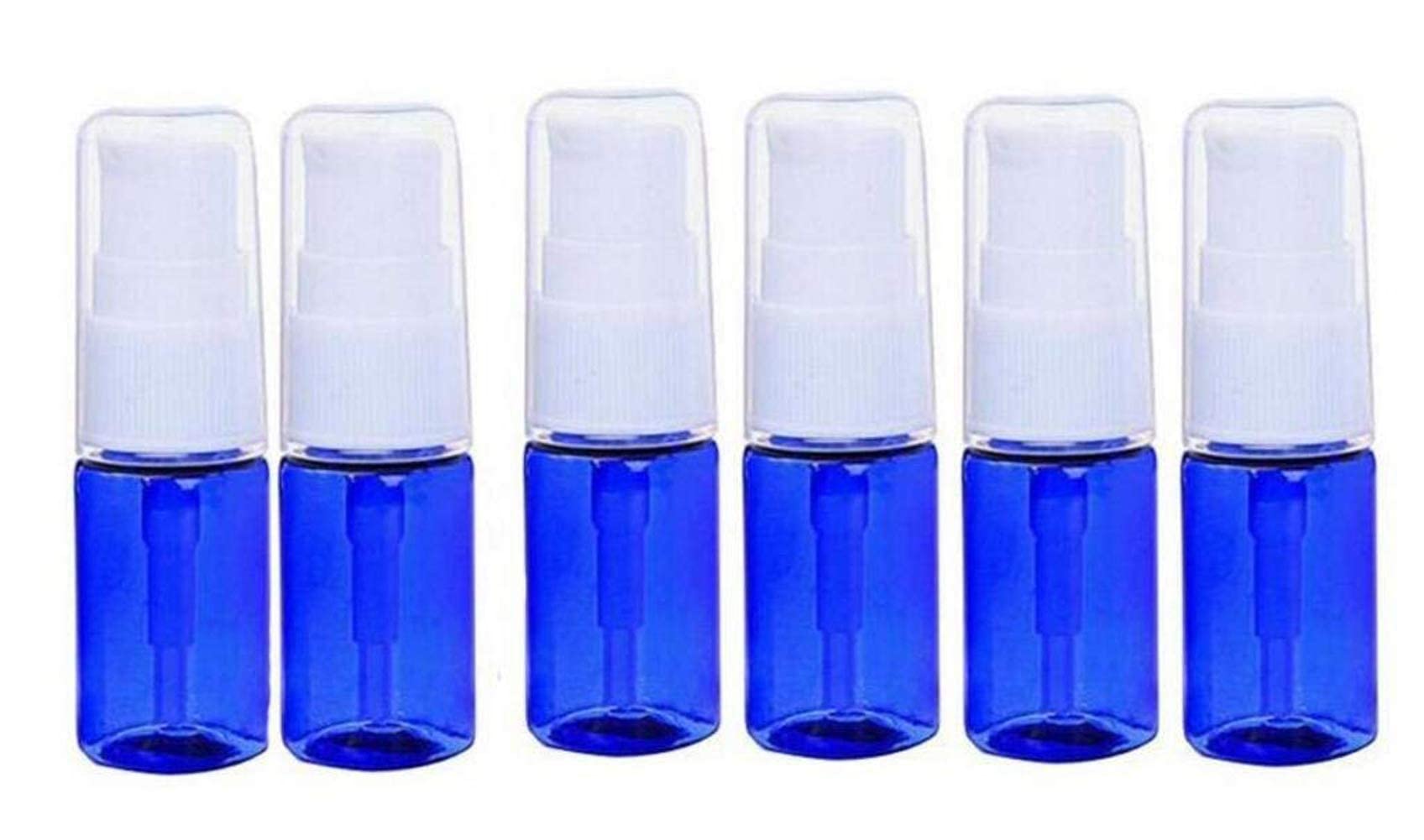 erioctry 6 Pcs 10ML Empty Refillable Bottle Cream Shampoo Lotion Treatment Pump Bottle with Cap Travel Bottles Toiletries Liquid