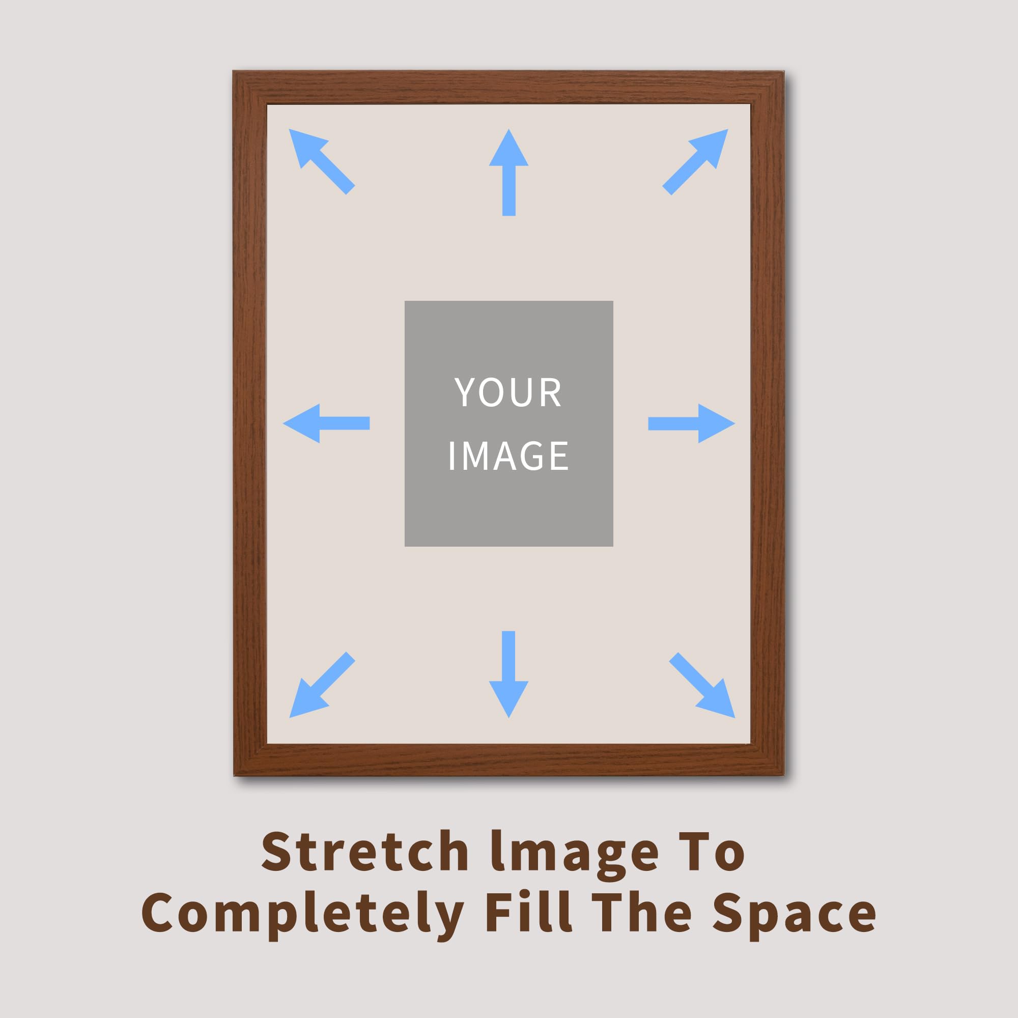 Framed Custom Canvas Prints With Your Photos Personalized Photo To Canvas Print Gifts For Couples Friends Family Baby Pets(Brown
