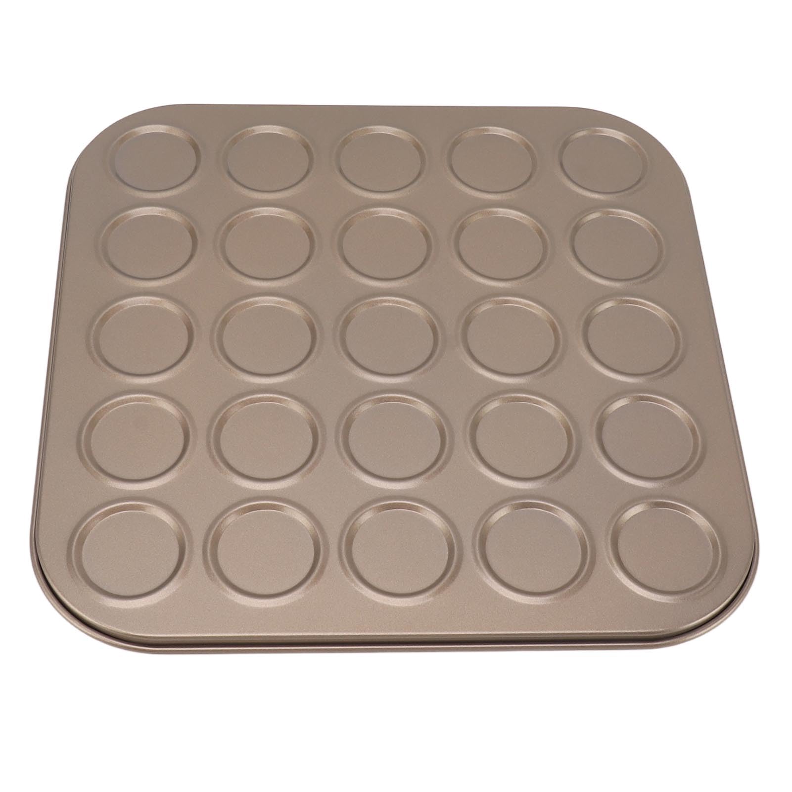 Zerodis Muffin Top Pan - Non-Stick Carbon Steel Bakeware, 25 Hole Design, High Temperature Resistant