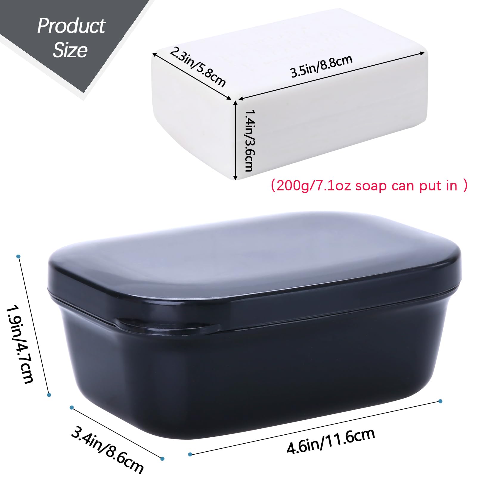 1 Pack Soap Travel Container Portable Soap Case Leakproof Soap Box Soap Saver Dish With Cover Plastic Soap Bar Holder For Campin