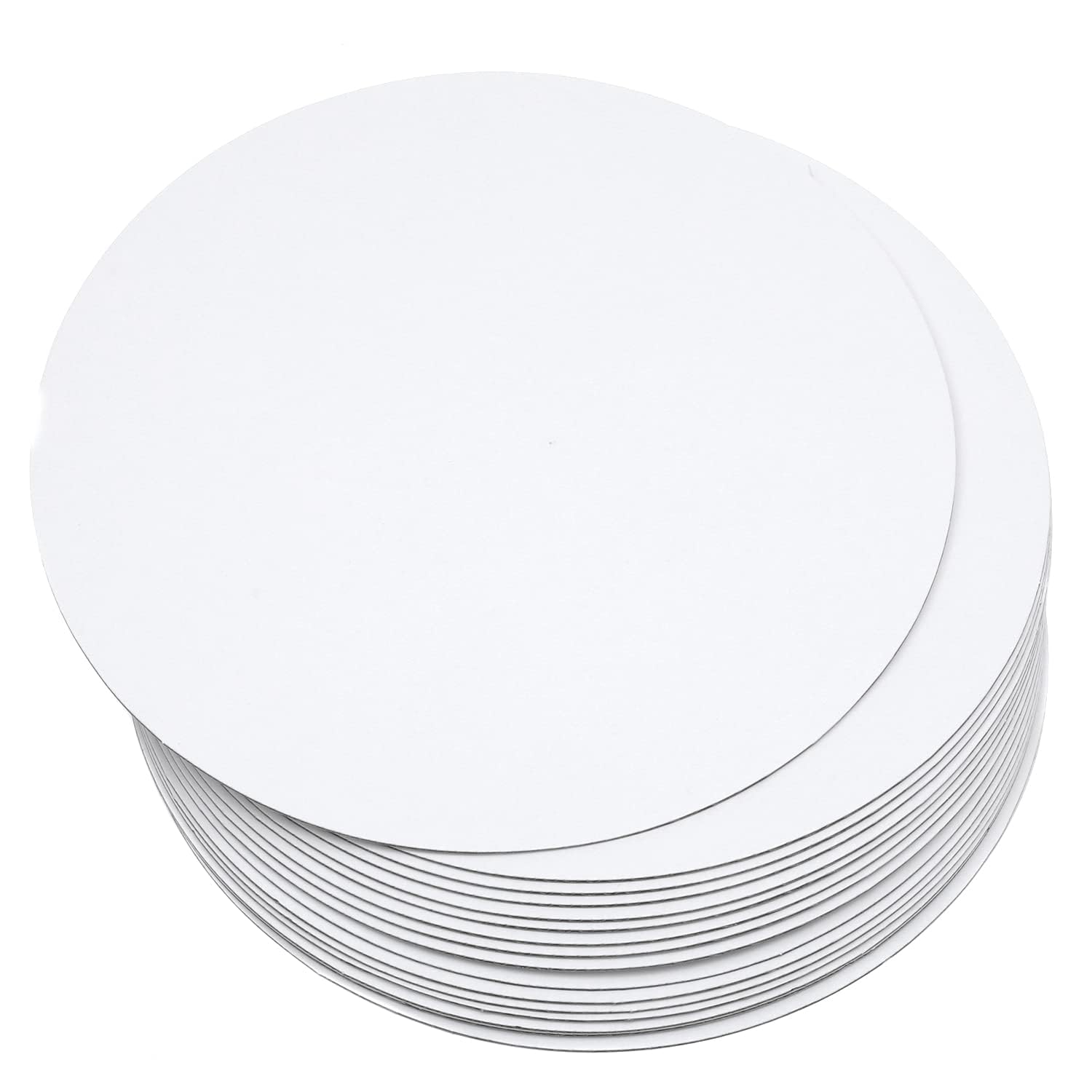 qiqee 11 Inch White Cake Boards Round 40-Packs Circles Rounds Base Food-Grade Cardboard Cake Plate(Thinner But Stronger)