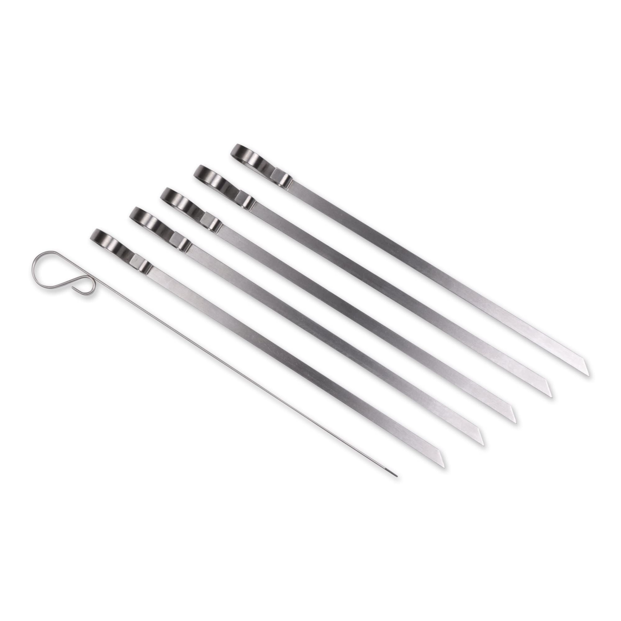 ENDURANCE STAINLESS STEEL FLAT SKEWERS  SET OF 6