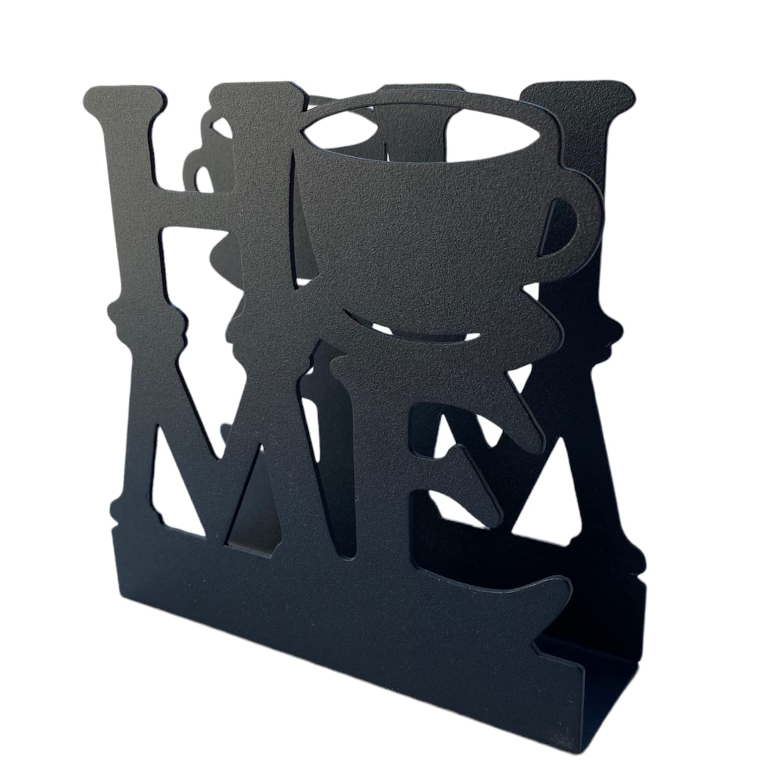 Black Napkin Holder for Table - Home Design Napkin Holder Organizer Tissue Dispenser for Kitchen Countertops  Dining and Picnic Table  Party  Bathroom  Indoor & Outdoor Use (Home)