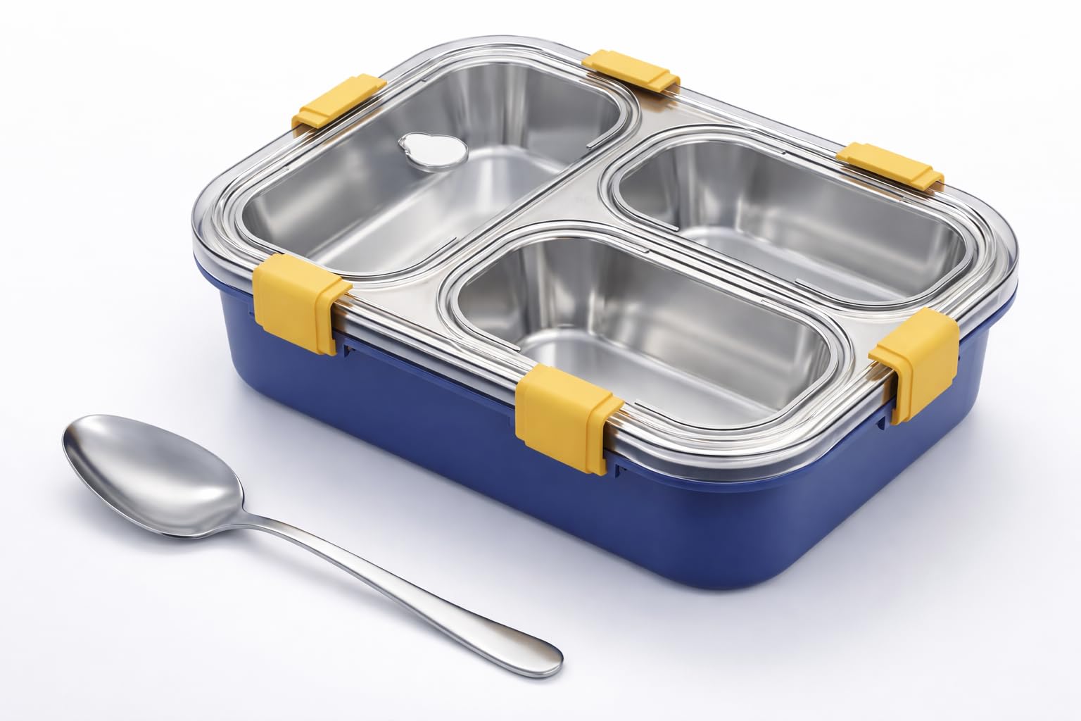 Umadiya 3 Compartment Lunch Box Insulated Air Tight Bpa Free Lunch Box, Stainless Steel 100% Leak Proof Lunch Containers With A 