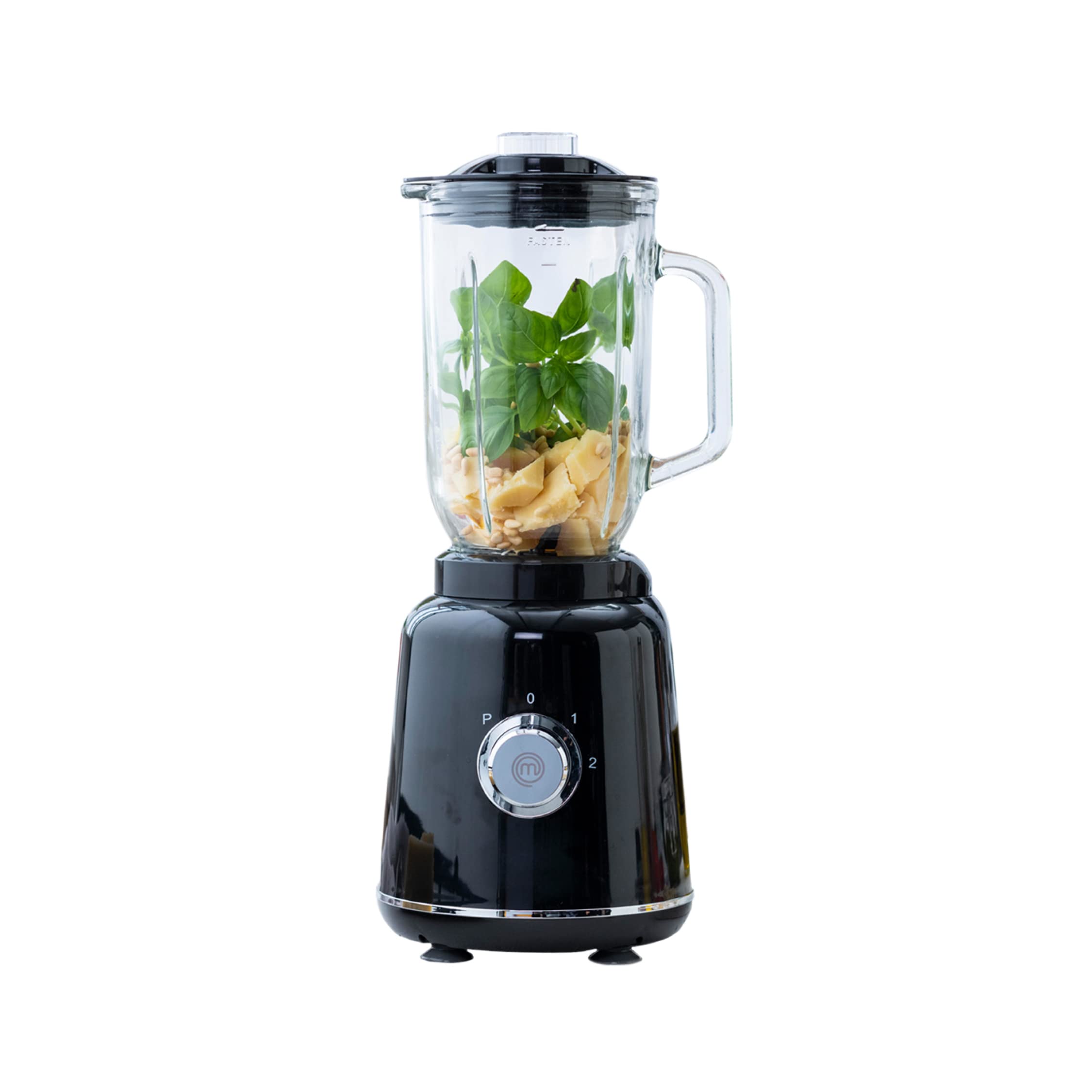 MasterChef Glass Blender for Shakes and Smoothies, Milkshake Maker, Frozen Drink & Margarita Machine, For Fruit Juice with Ice, 