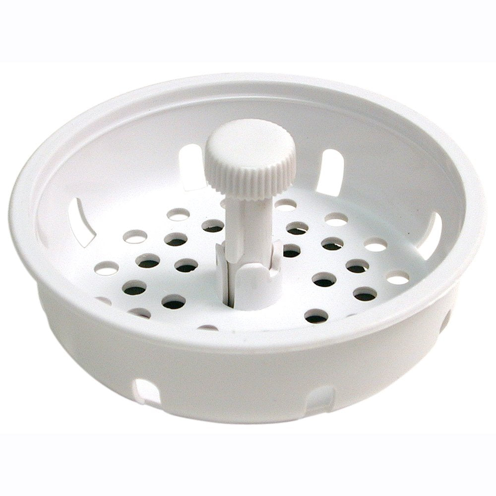 Danco 86792 3-1/4 Inch Basket Strainer With Stopper, White, 1 Count (Pack Of 1)