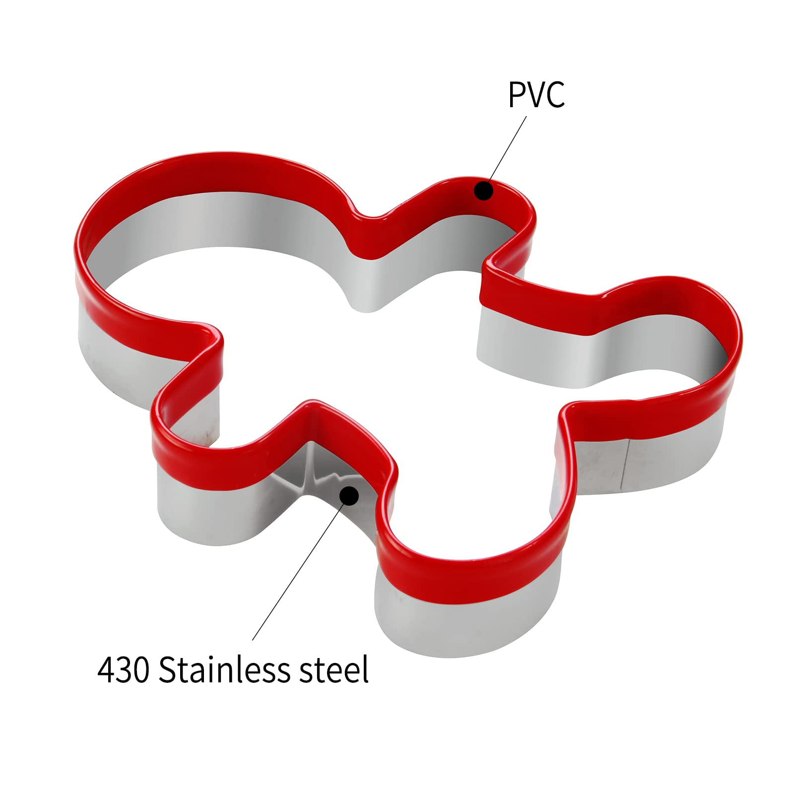 Surgehai Cookie Cutters Set Of 3, Gingerbread Man Cookie Cutter Tools