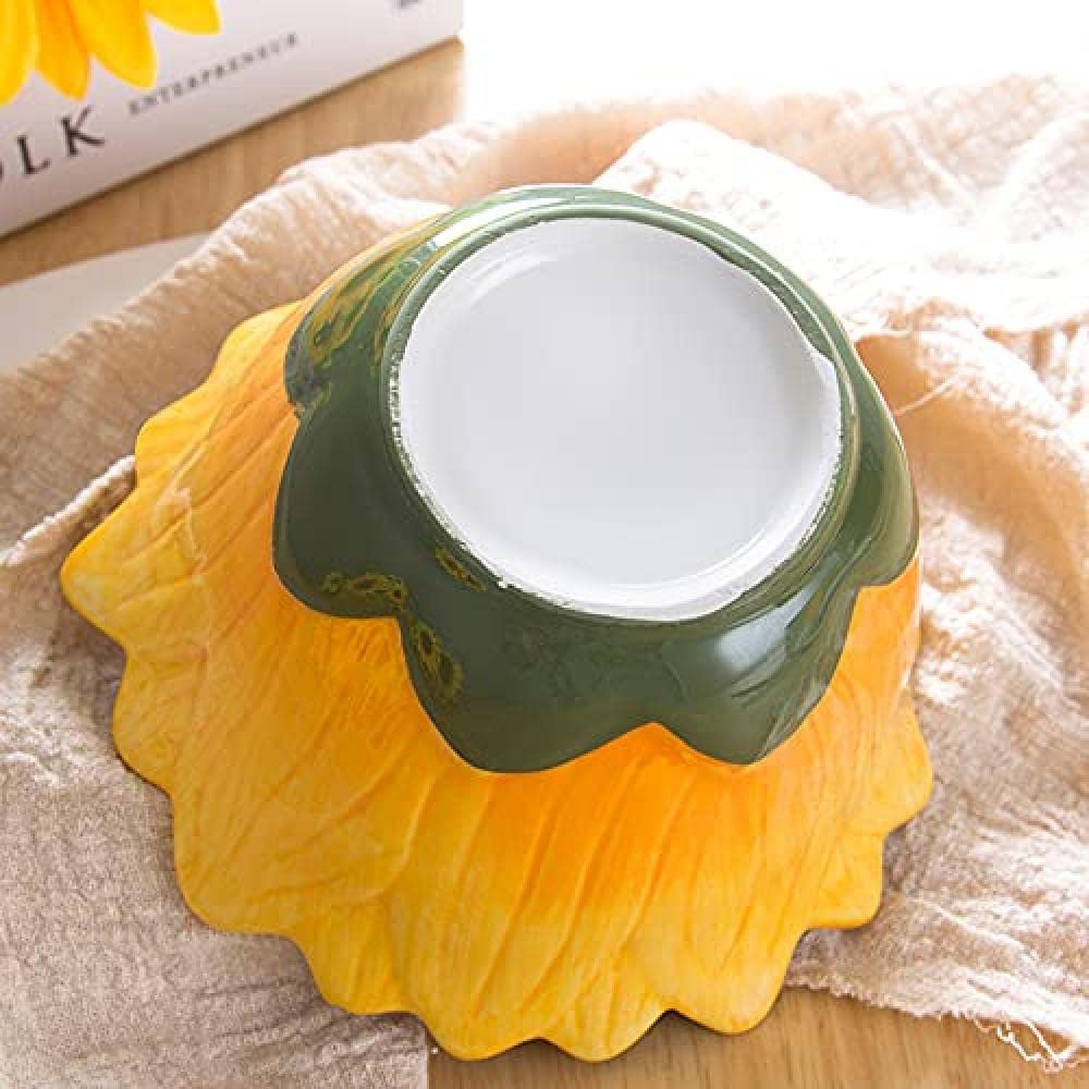 Bicuzat 6-Inch Candy Bowls, Sunflower-Shaped Snack Bowls, Set Of 2