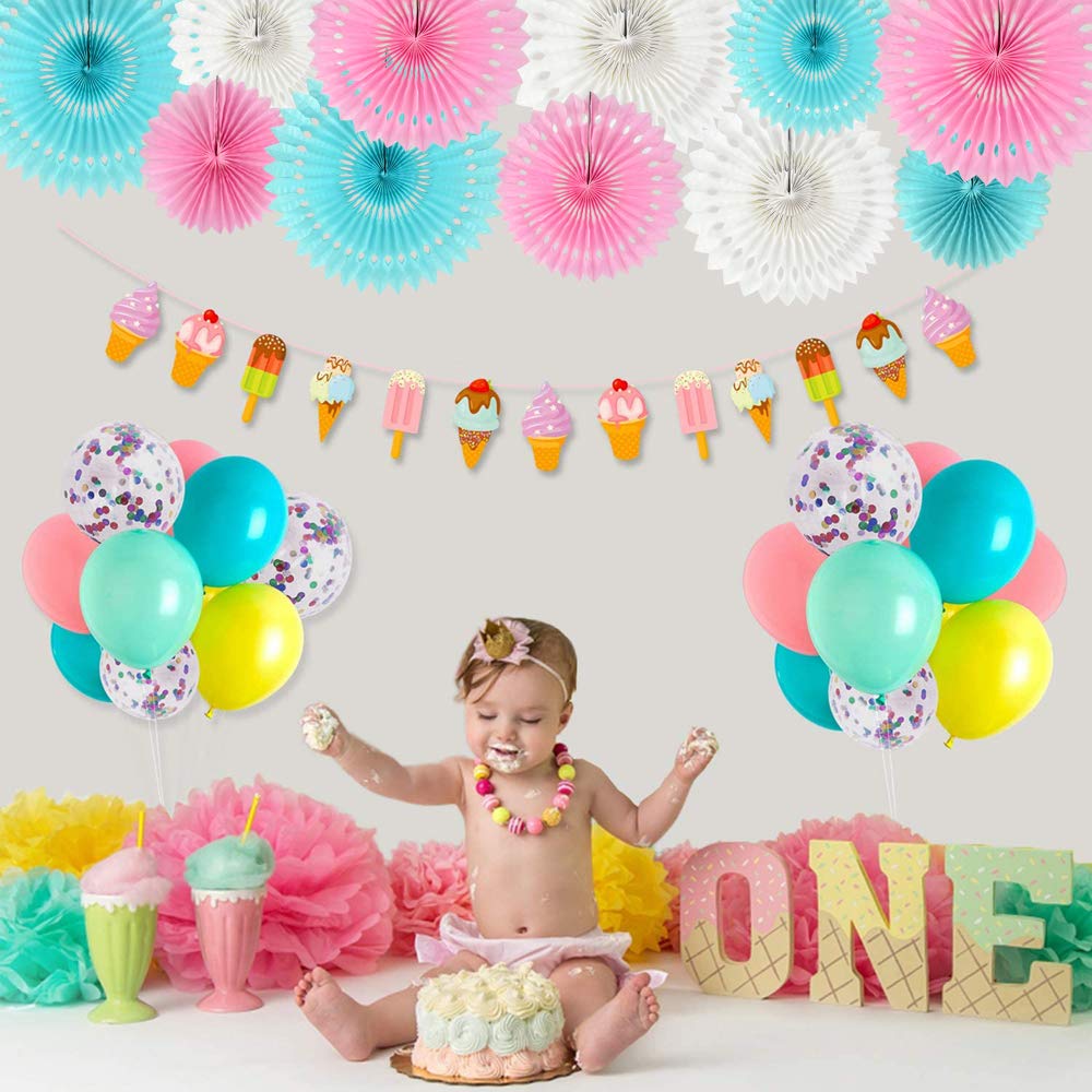 He Or She Gender Reveal Party Supplies Blue Pink White Hanging Honeycomb Round Paper Fans For Birthday Baby Shower Bachelorette