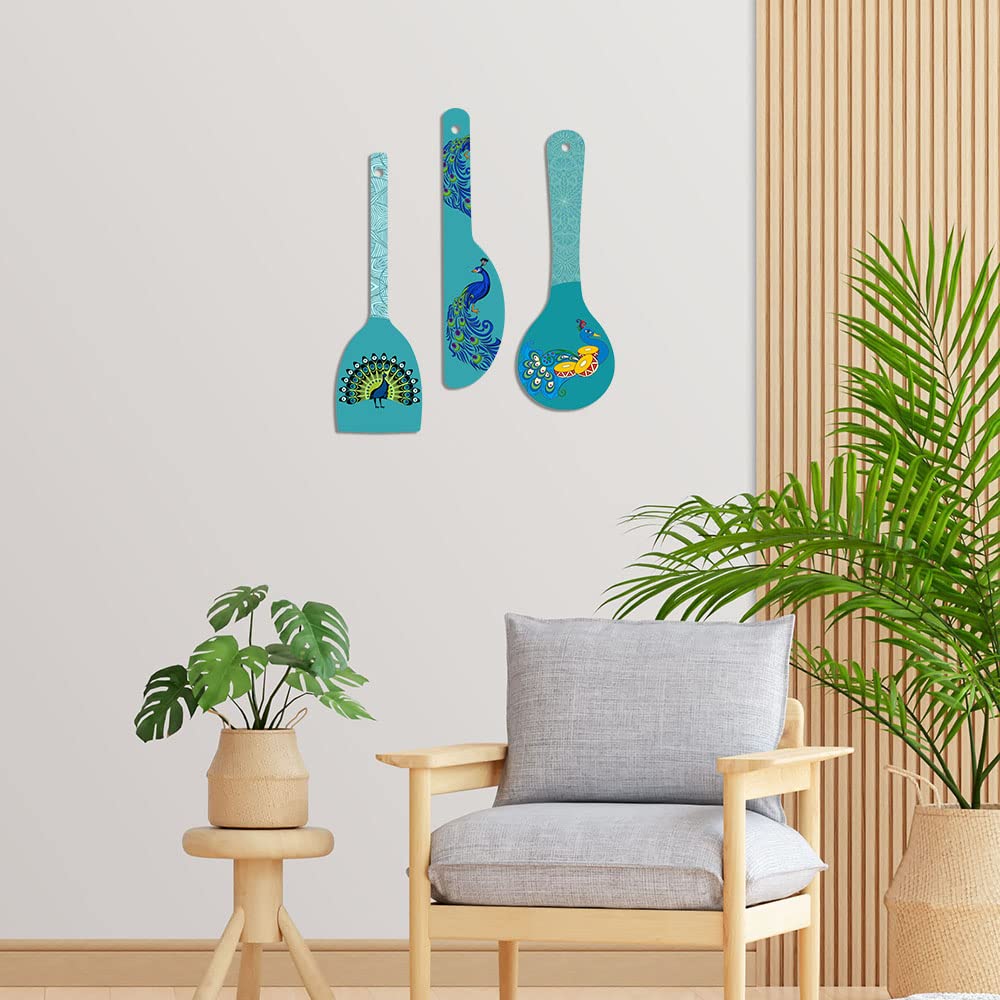 Artvibes Beautiful Peacock Wooden Wall Hanger for Home | Office | Living Room | Gift | Modern Decoration Items | Kitchen Wall De