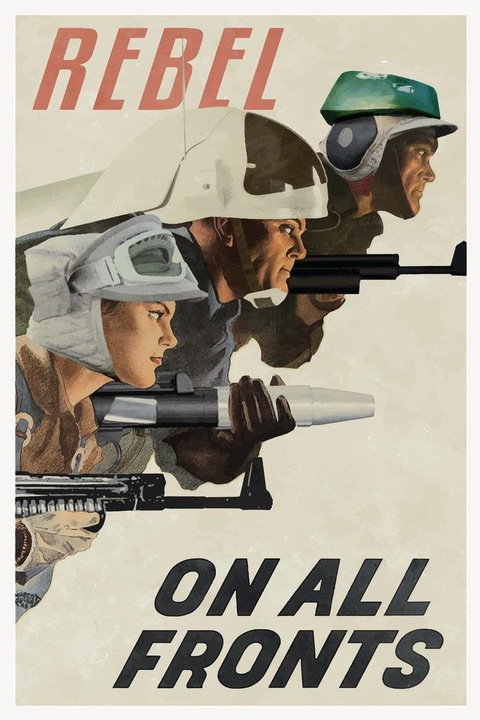 Rebel On All Fronts Alliance Propaganda Cool Wall Art Print Poster 24X36