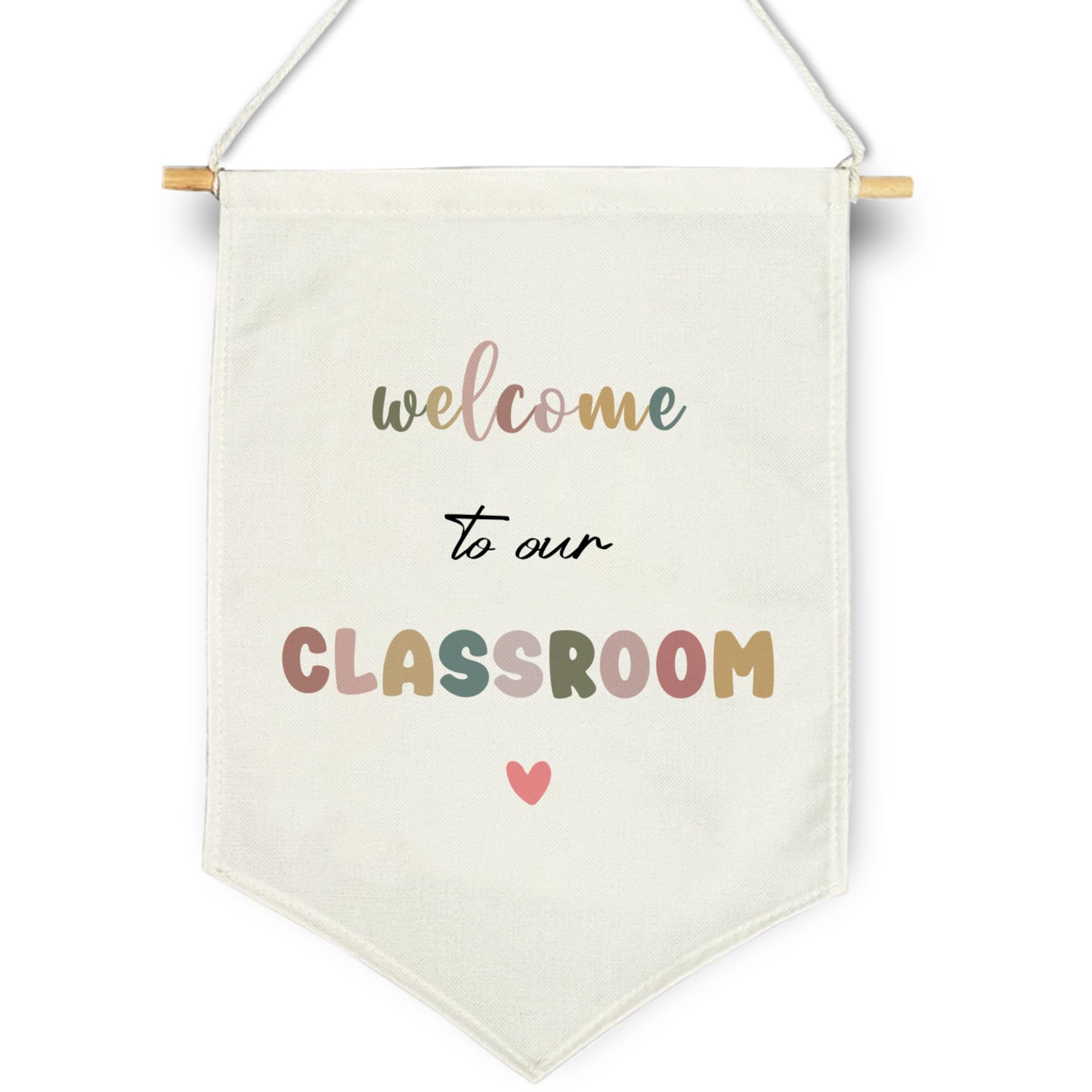 Boho Classroom Wall D  Cor, Welcome To Our Classroom Hanging Pennant Flag, Back To School Wall Banner, Teacher Gift, School Wall