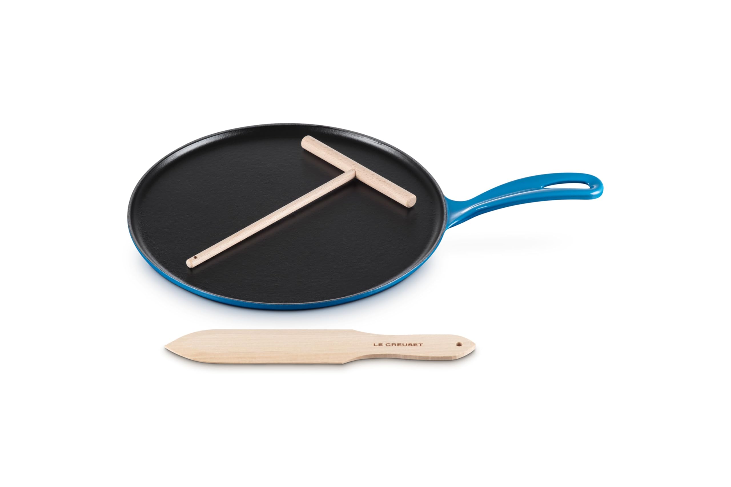 Le Creuset Enameled Cast Iron Traditional Round Crepe Pan, 10.25, Marseille