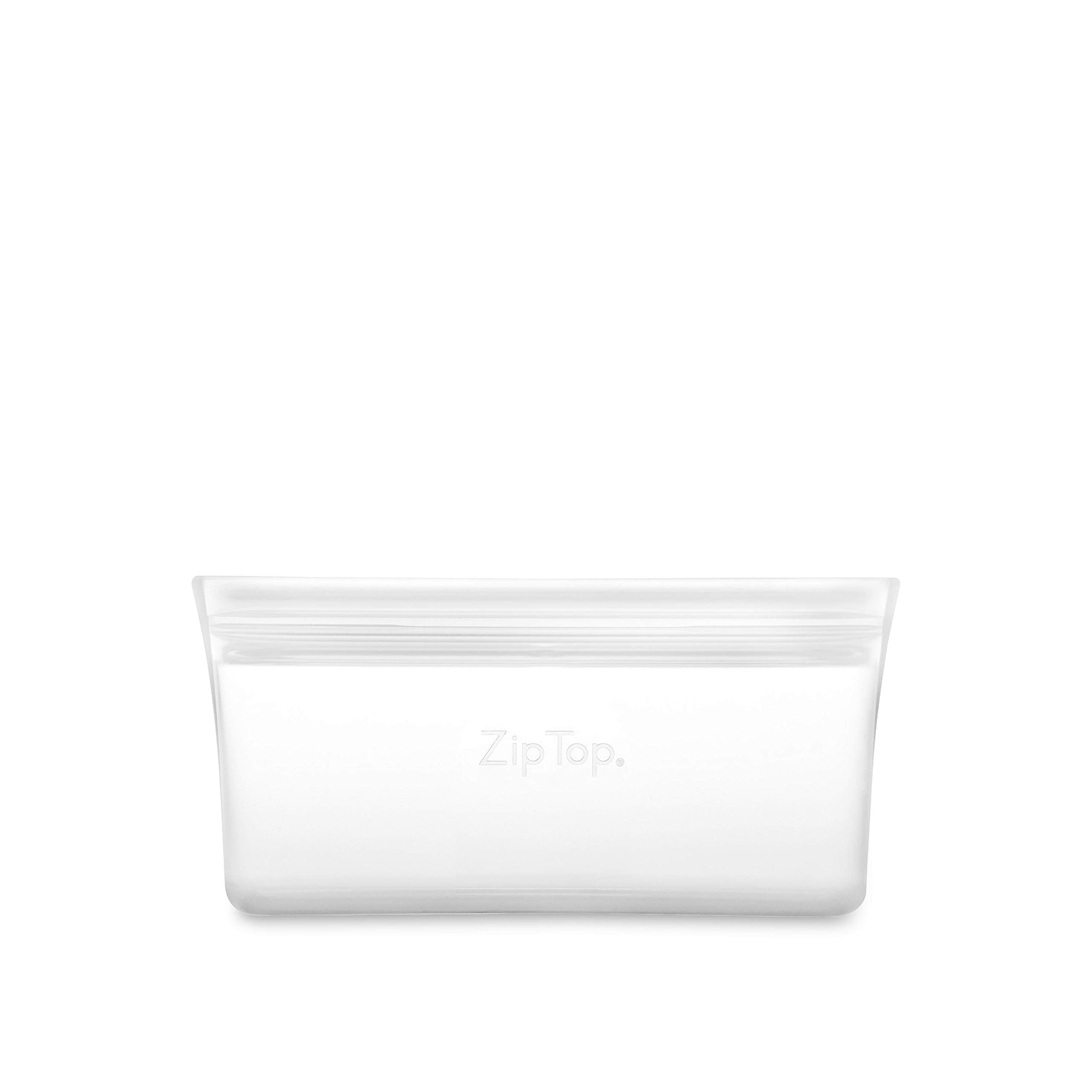Zip Top Reusable Food Storage Bags | Snack Bag [Frost] | Silicone Meal Prep Container | Microwave, Dishwasher And Freezer Safe |