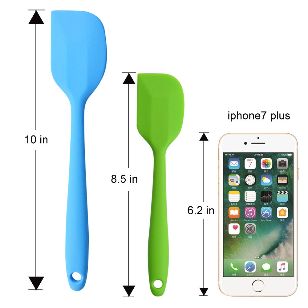 8.5 Inch Silicone Spatulas One Piece Design-Heat Resistant Small Rubber Spatula For Mixing Cooking Baking, 3 Pack