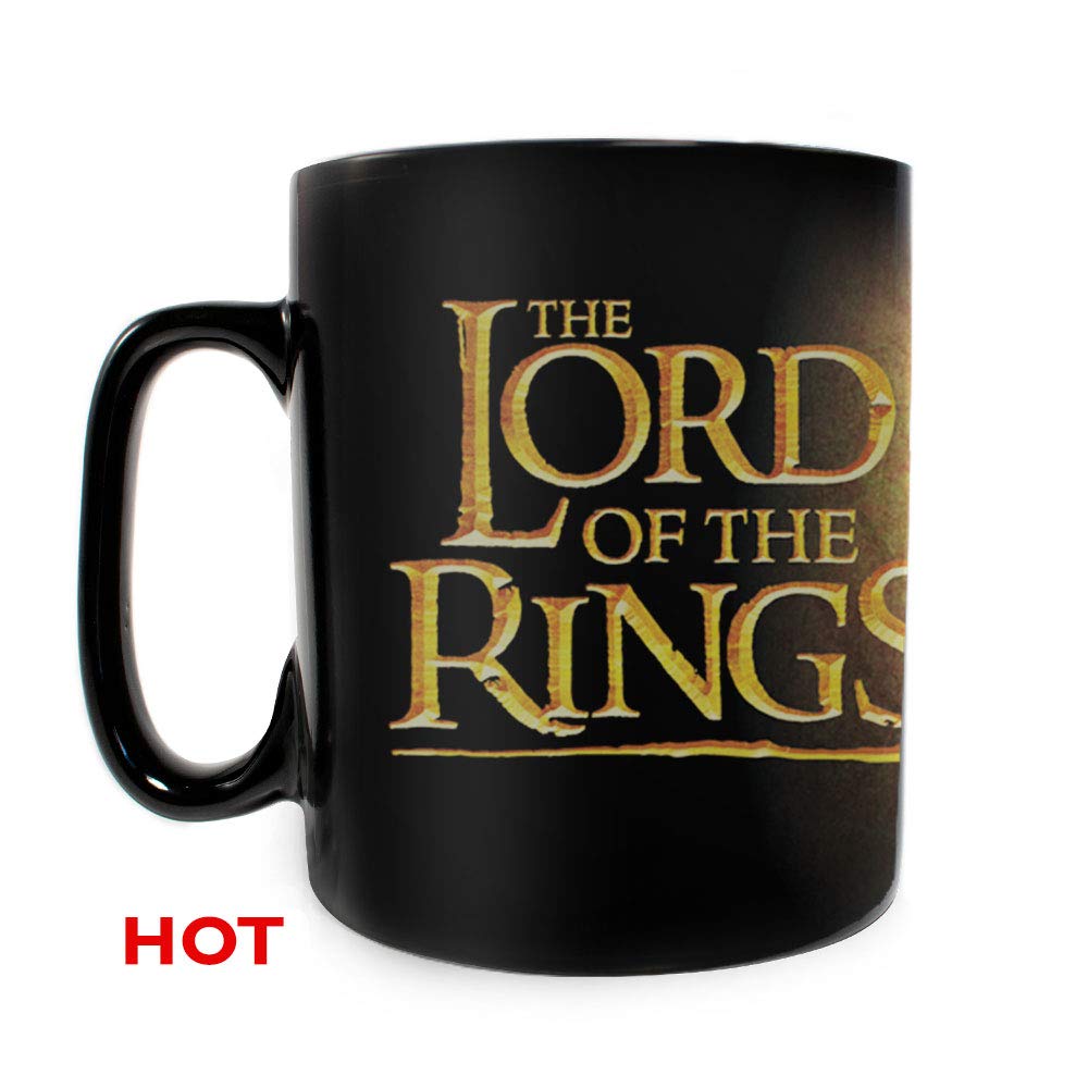 Morphing Mugs The Lord Of The Rings The One Ring To Rule Them All Heat Reveal Ceramic Coffee Mug - 16 Ounces