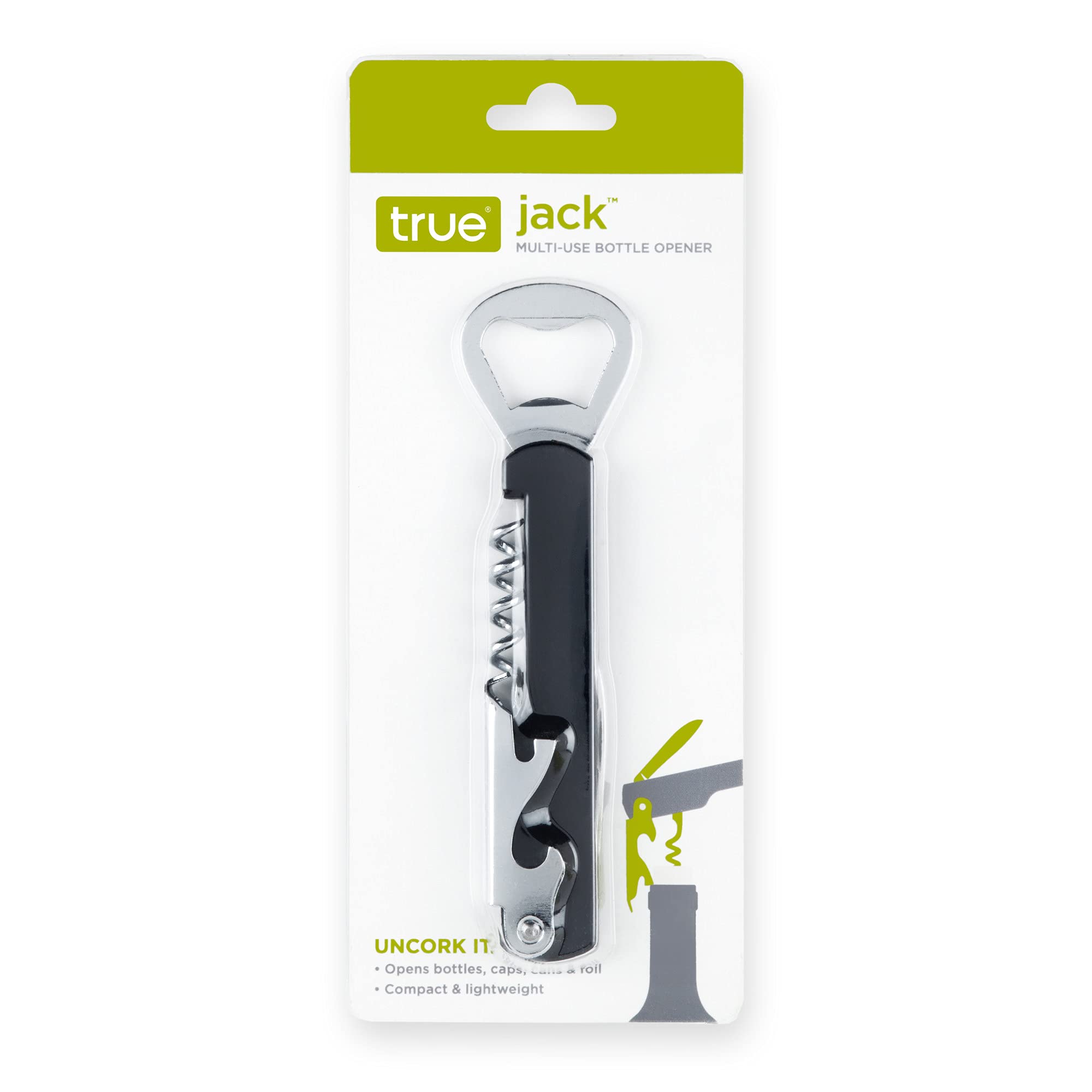 True Fabrication 0441 Jack Multi-Use Bottle Opener, 9'', Multicolor