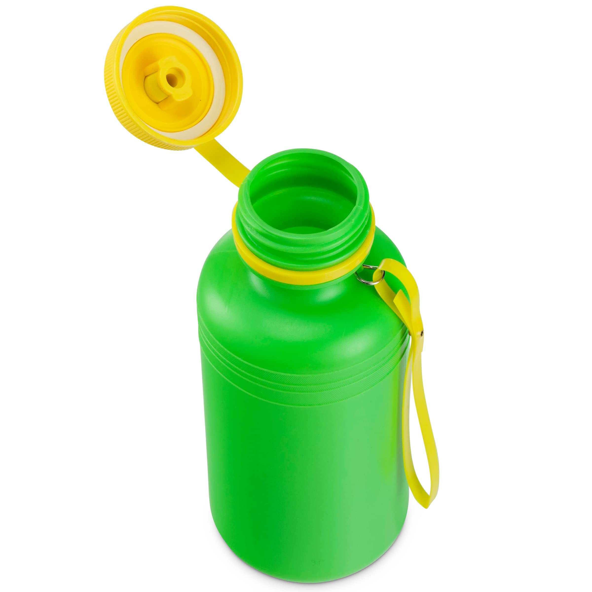 Bulk Water Bottles For Kids - (Pack Of 12) 18 Oz - 7.5 Inch Bpa-Free Plastic Squeeze Sports Bottles With Pop-Up Tops & Handles F