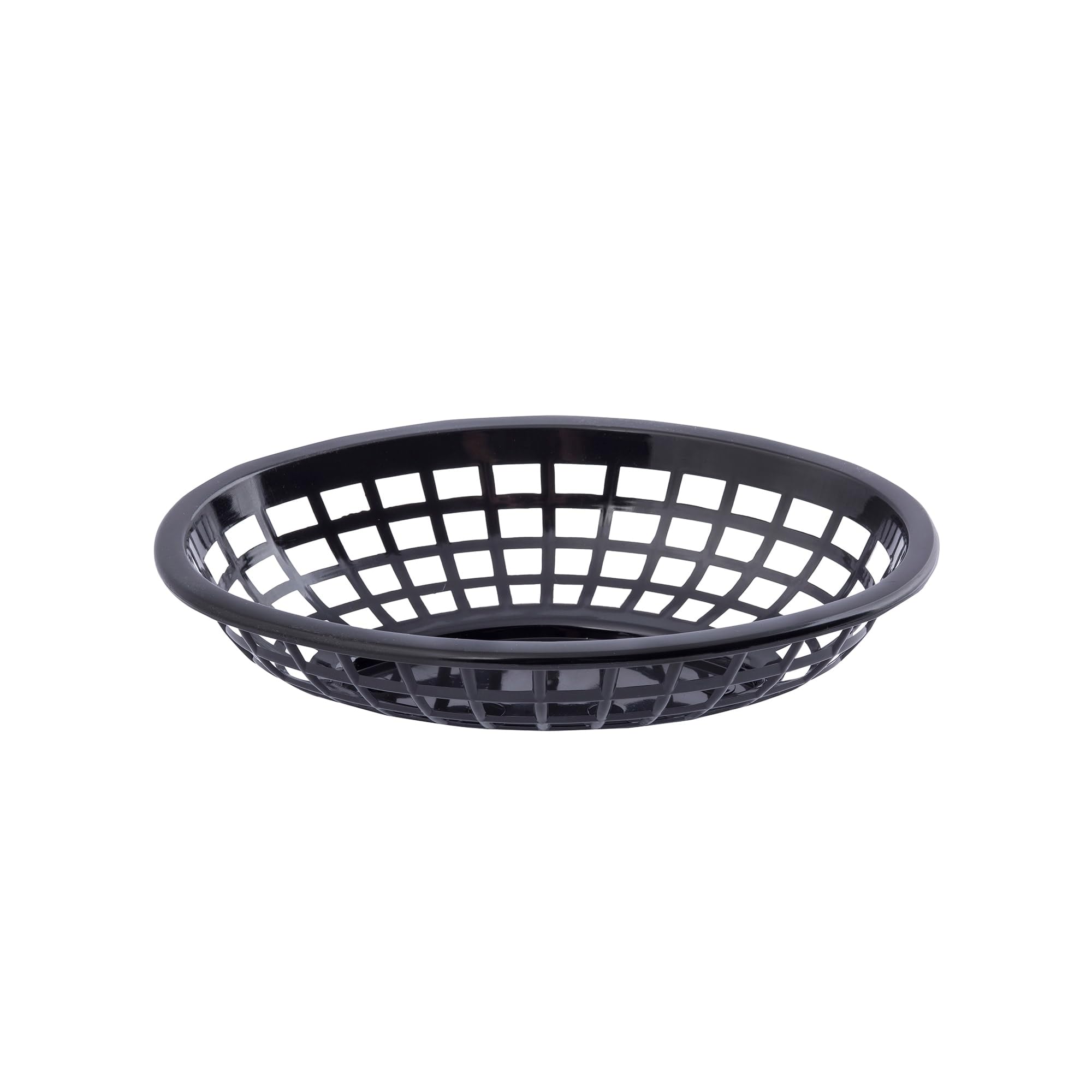 Tablecraft Black Polyethylene 7-3/4'' Oval Side Order Basket
