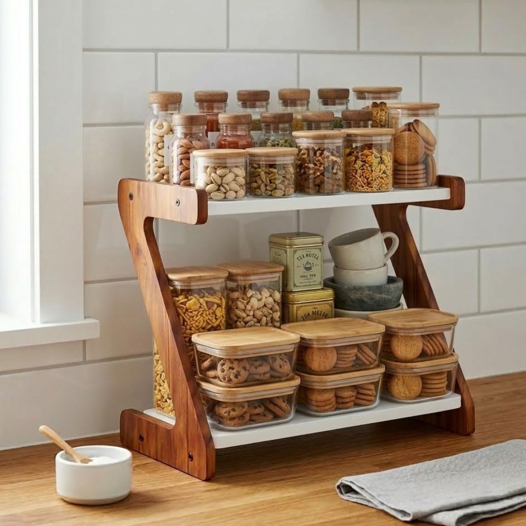 Wixidoor Kitchen Organizer Rack  MultiPurpose Kitchen Stand For Countertop & Cabinet Storage | HeavyDuty Kitchen Rack Organiz