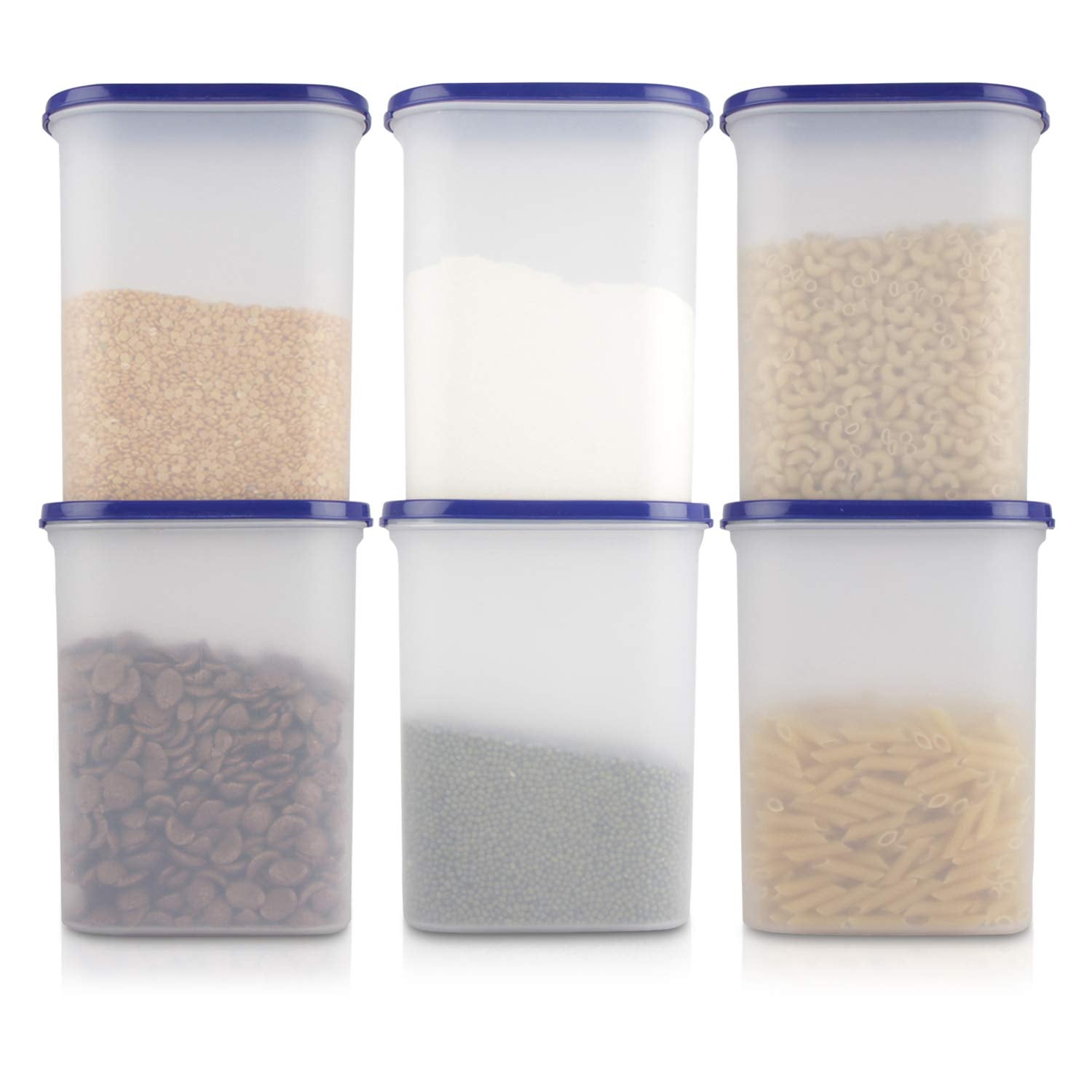 Cutting Edge 2400Ml AntiBacterial Modular Container Blue (Set Of 6)
