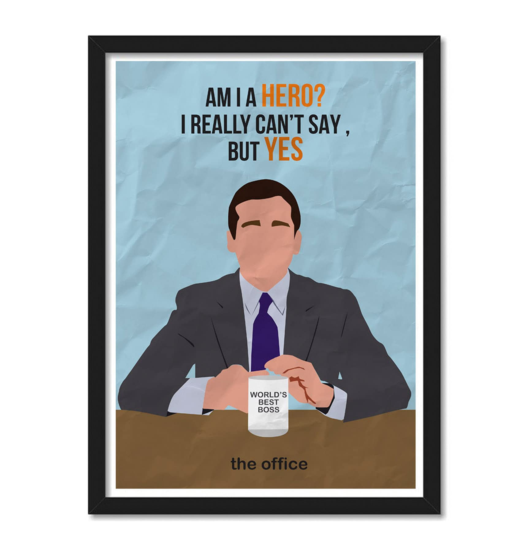 Good Hope - Michael Scott Framed Poster For Room & Office (10 Inch X 13 Inch, Framed)