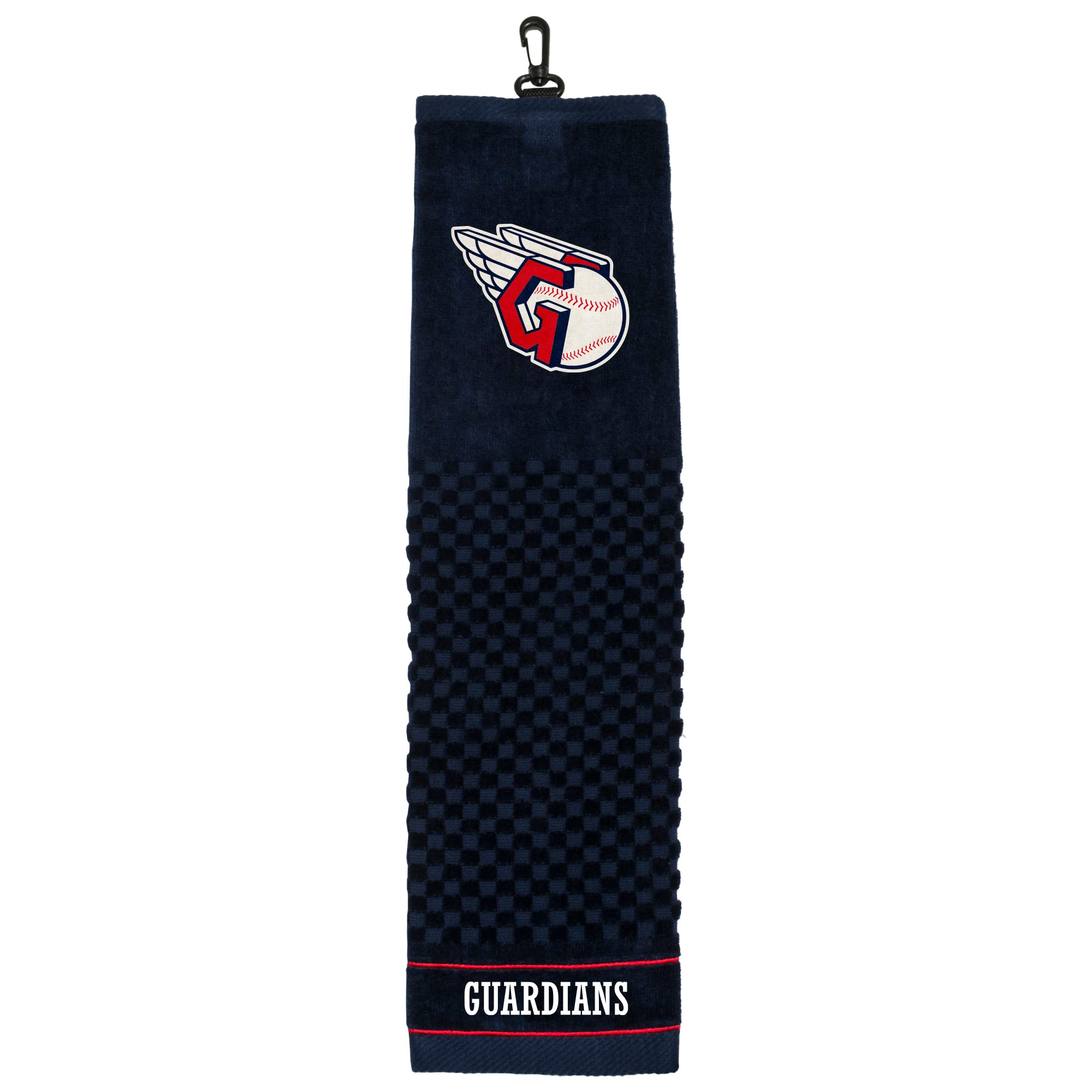 Team Golf Mlb Cleveland Indians Embroidered Golf Towel Embroidered Golf Towel, Checkered Scrubber Design, Embroidered Logo