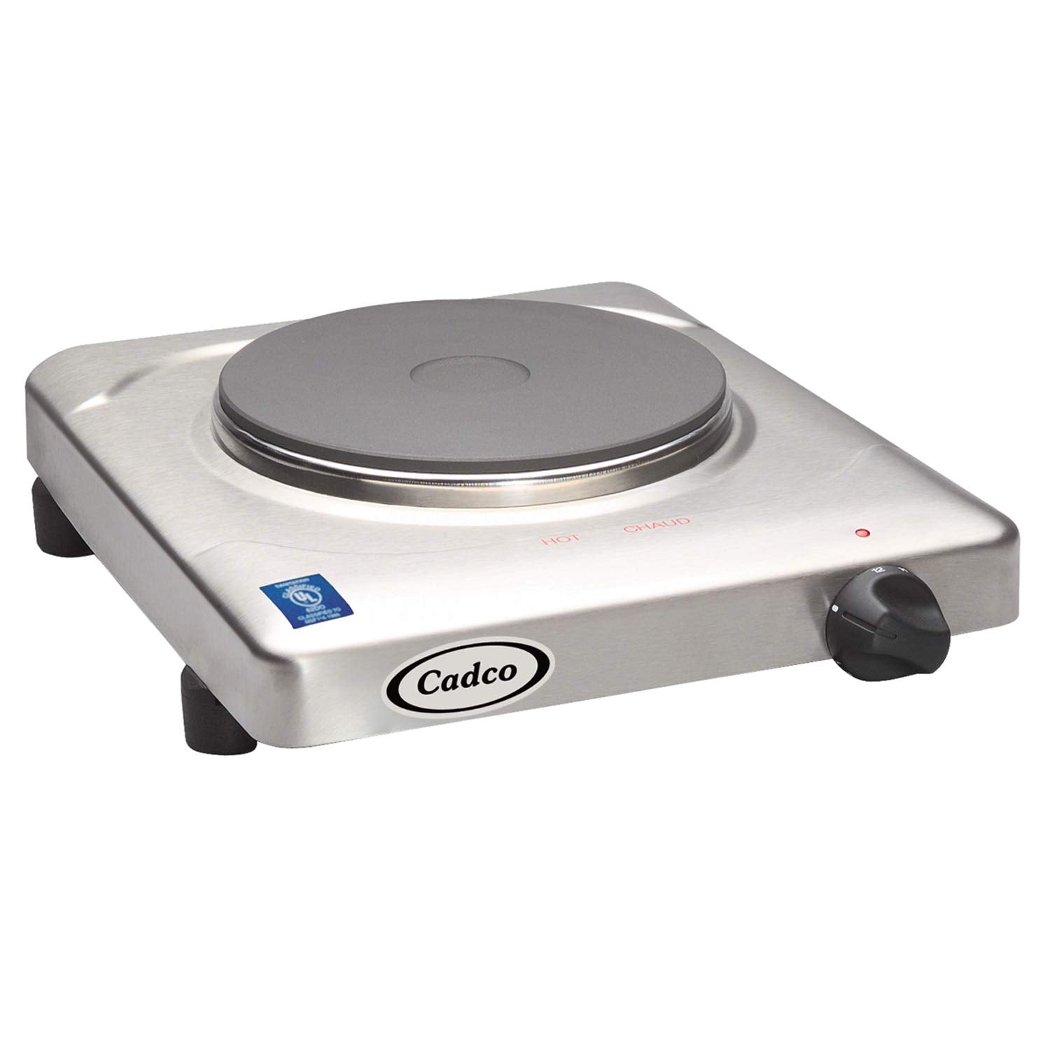 Cadco KR-S2 11 1/2 Electric Hotplate w/ (1) Burner & Infinite Controls, 120v