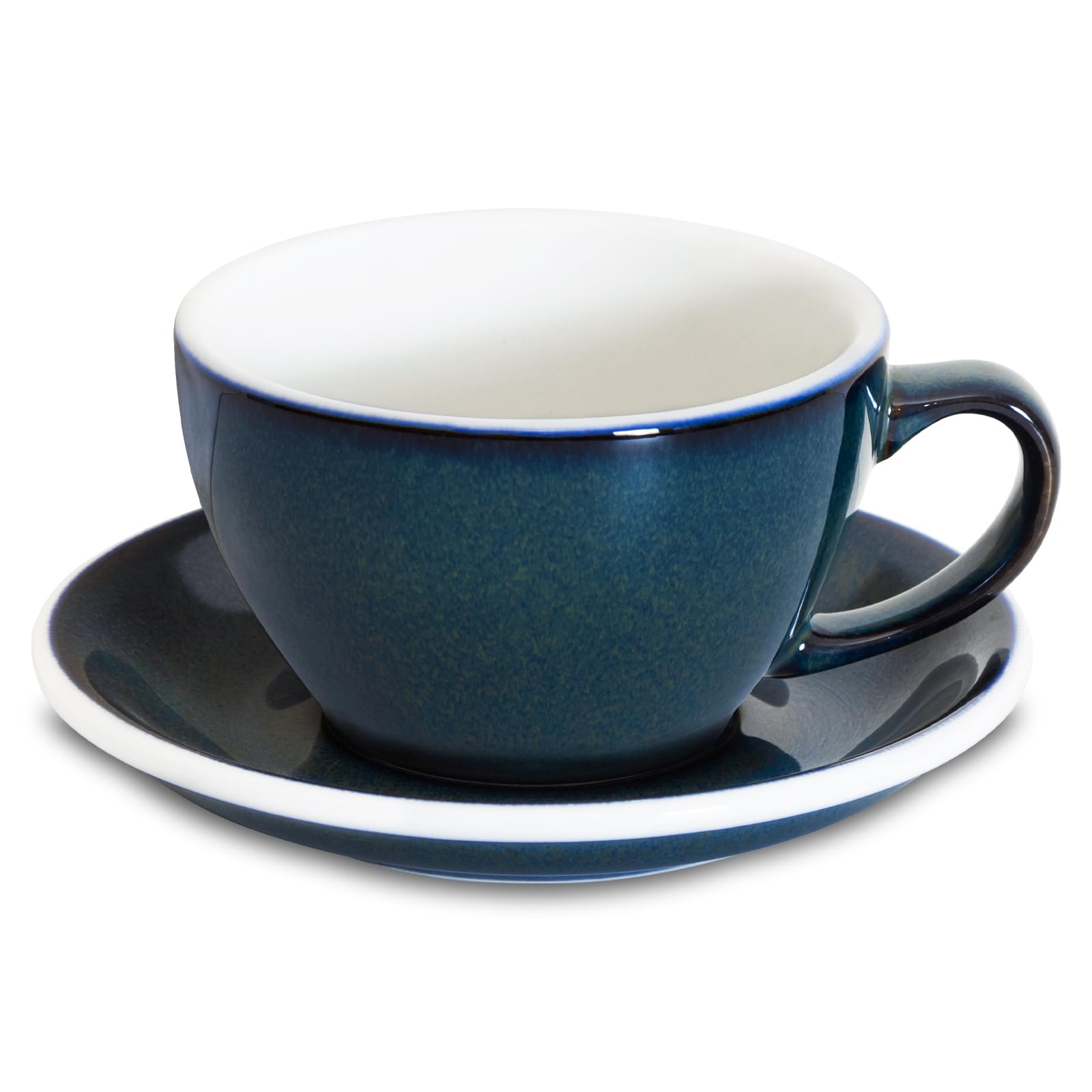 Loveramics Coffee Cup Ceramic, 10 oz Latte Art Cup with Saucer for Cappuccino, Tea, Espresso, Thick  walled stoneware Cappuccin